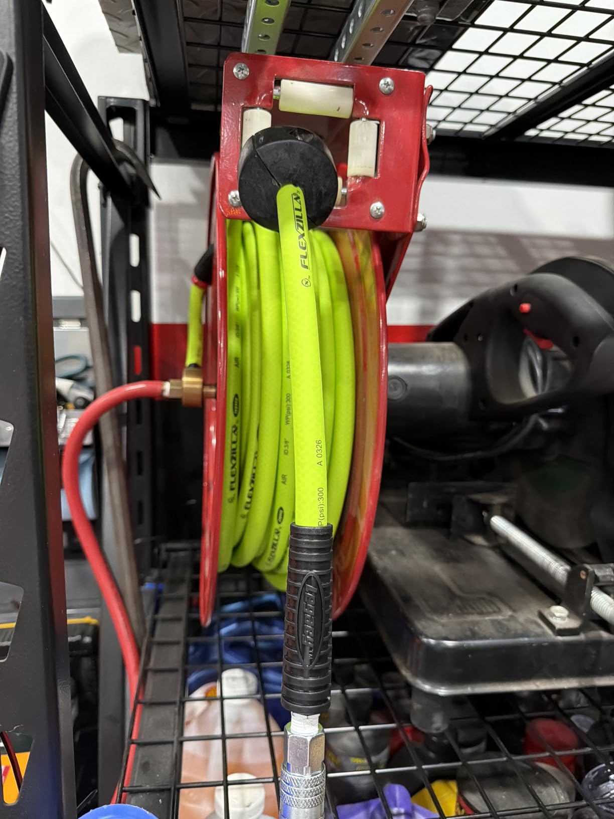 Flexzilla Air Compressor Hose, 3/8 in. x 100 ft., 1/4 in. MNPT Fittings, No-Kink, All Weather, Lightweight, Premium Hybrid Polymer, 300 PSI, ZillaGreen customer photo 1