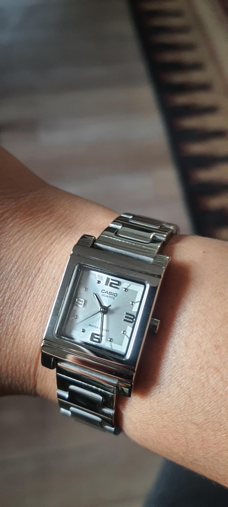 Casio Women's LTP1237D-7A Silver-Tone Shell White Dial Watch customer photo 1