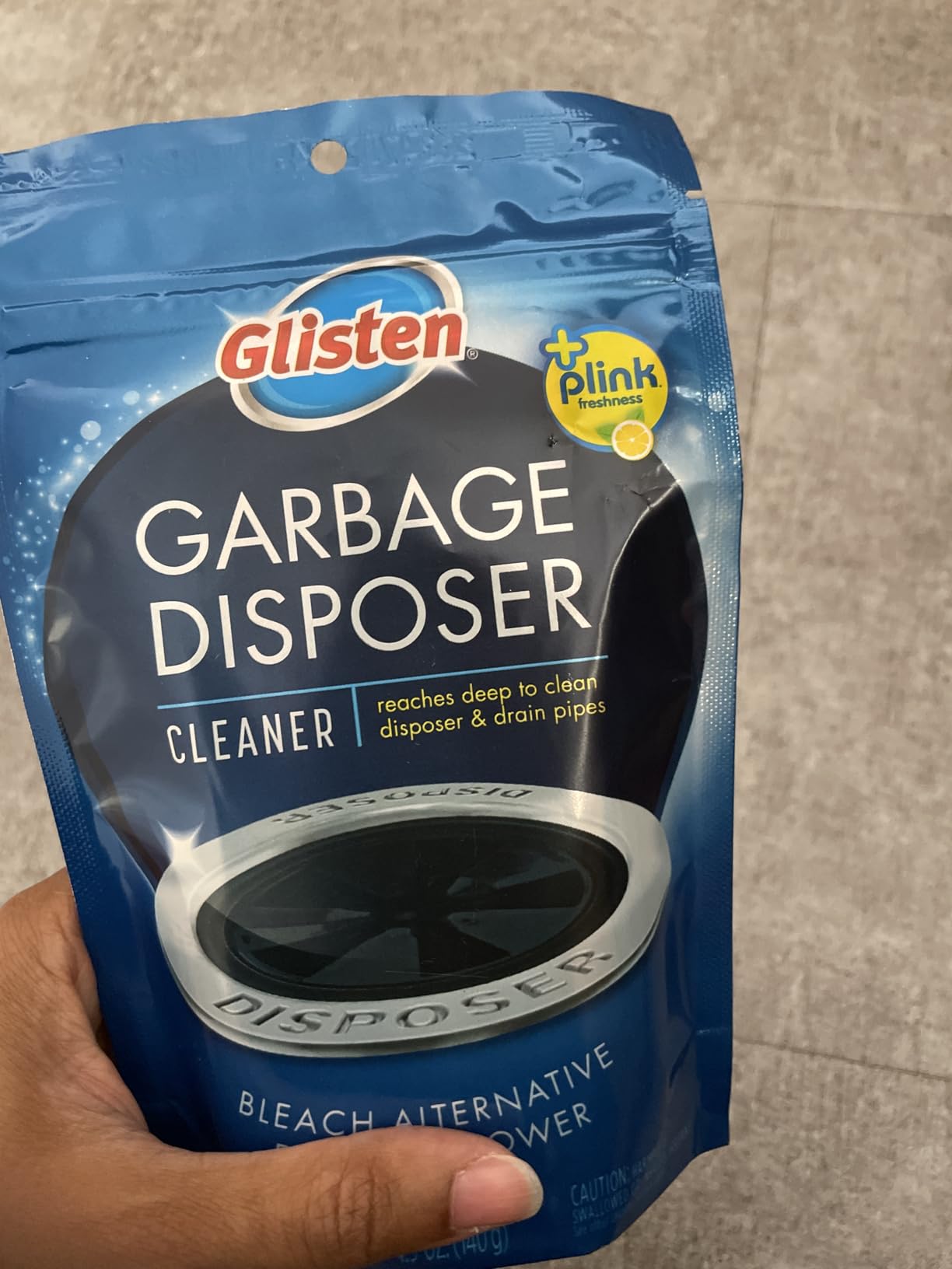 Glisten Garbage Disposer Cleaner, Lemon Scent Odor Eliminator, 4 Packets customer photo 1