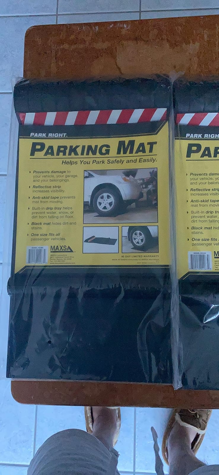 MAXSA 37359 Park Right Parking Mat for Perfect Garage Parking, Red customer photo 1