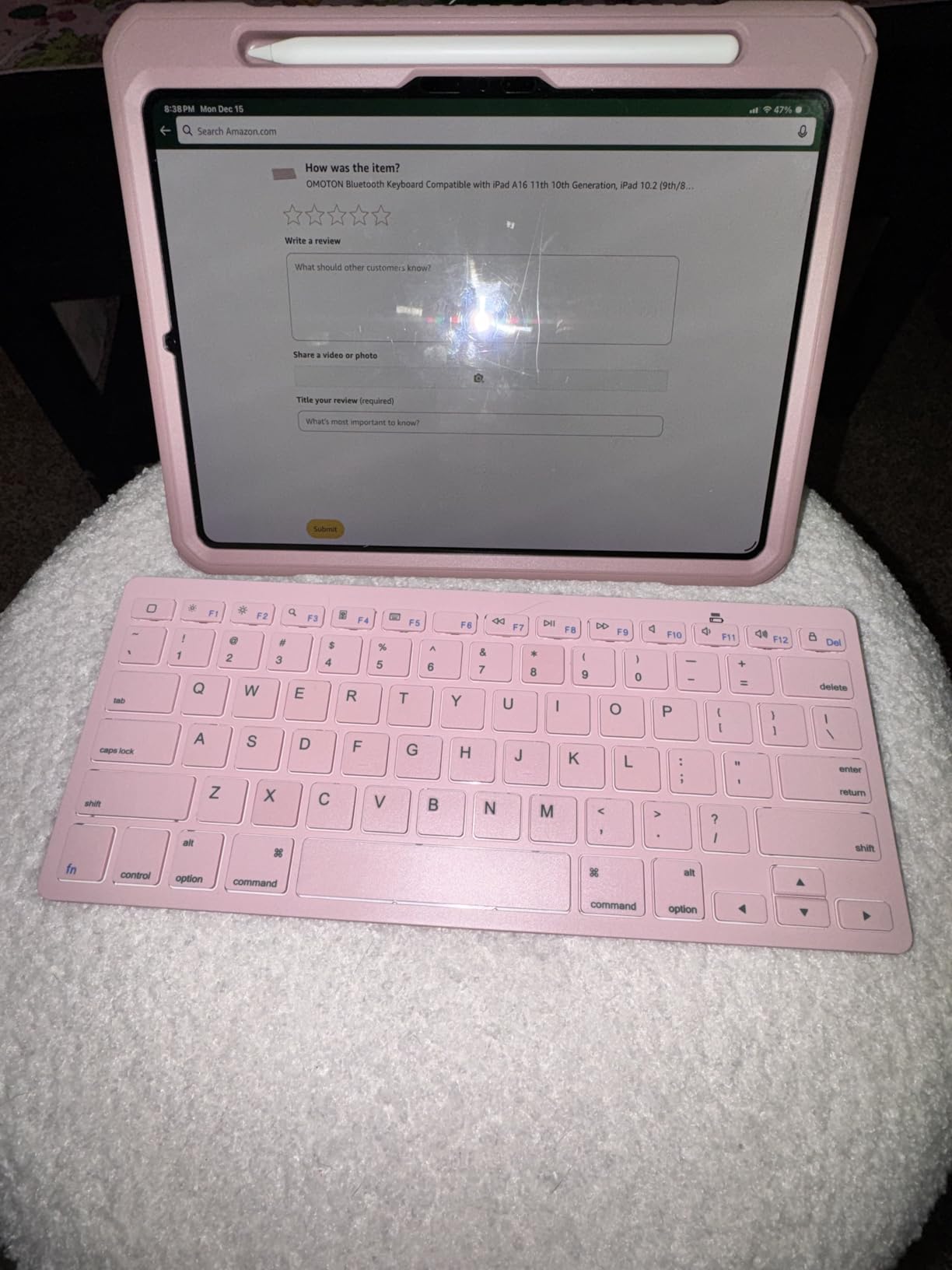 OMOTON Ultra-Slim Bluetooth Keyboard for iPad,iPad Pro/Air/Mini,iPhone customer photo 1