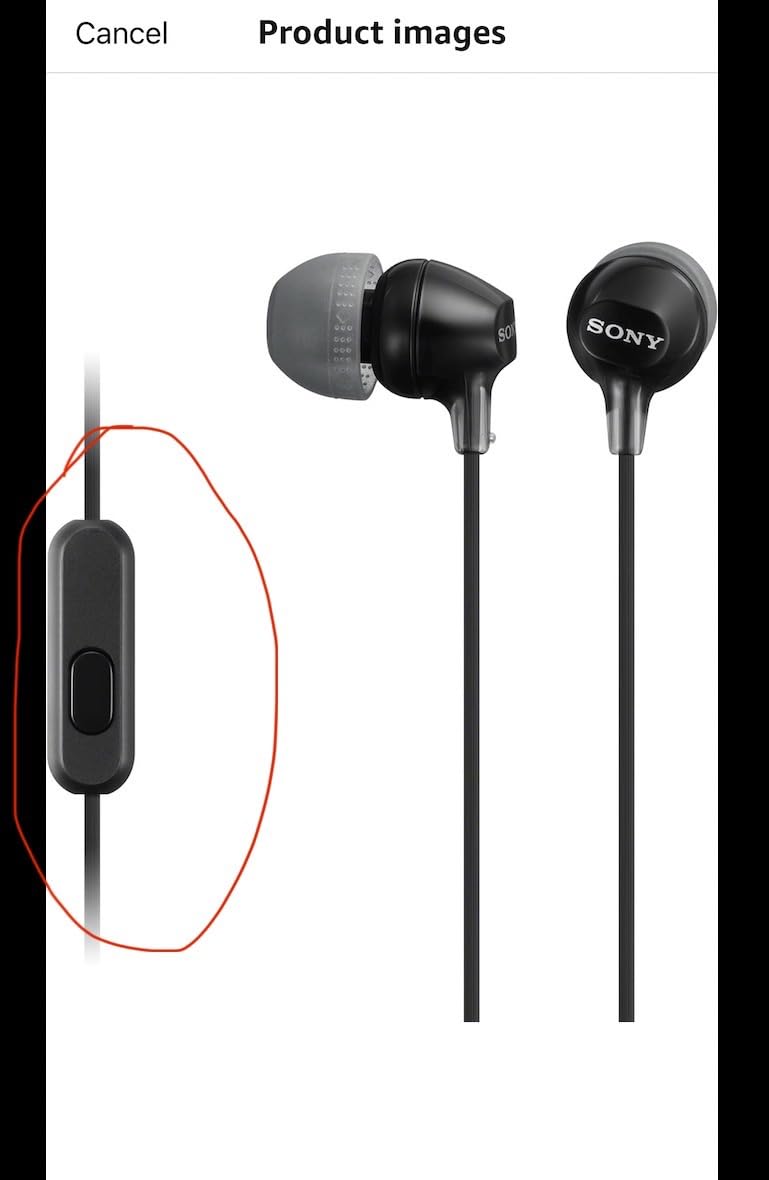 Sony MDREX15AP in-Ear Earbud Headphones with Mic, White customer photo 2
