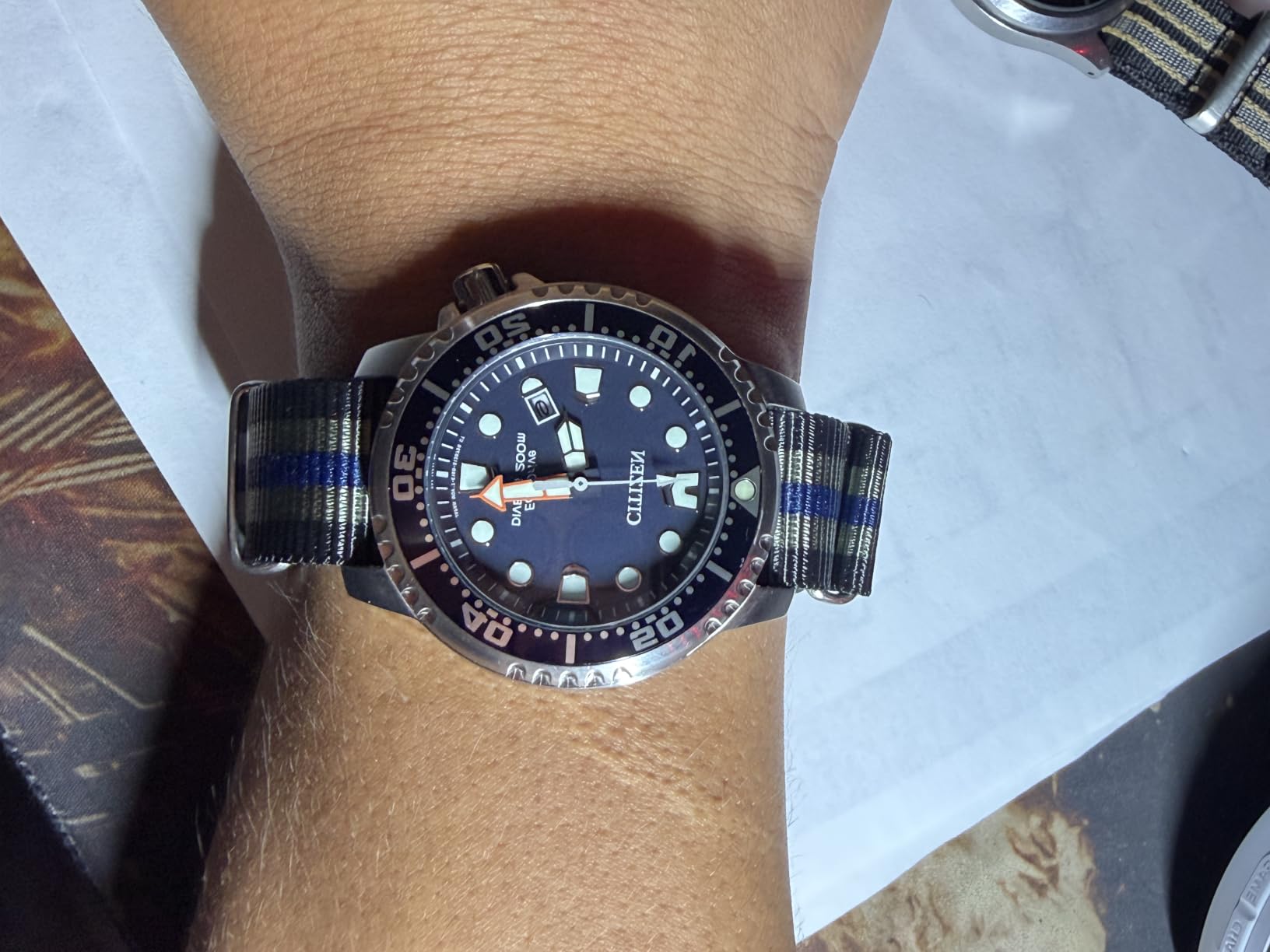 CITIZEN Promaster Dive Eco-Drive Watch, 3-Hand Date, ISO Certified, Luminous Hands and Markers, Rotating Bezel customer photo 1