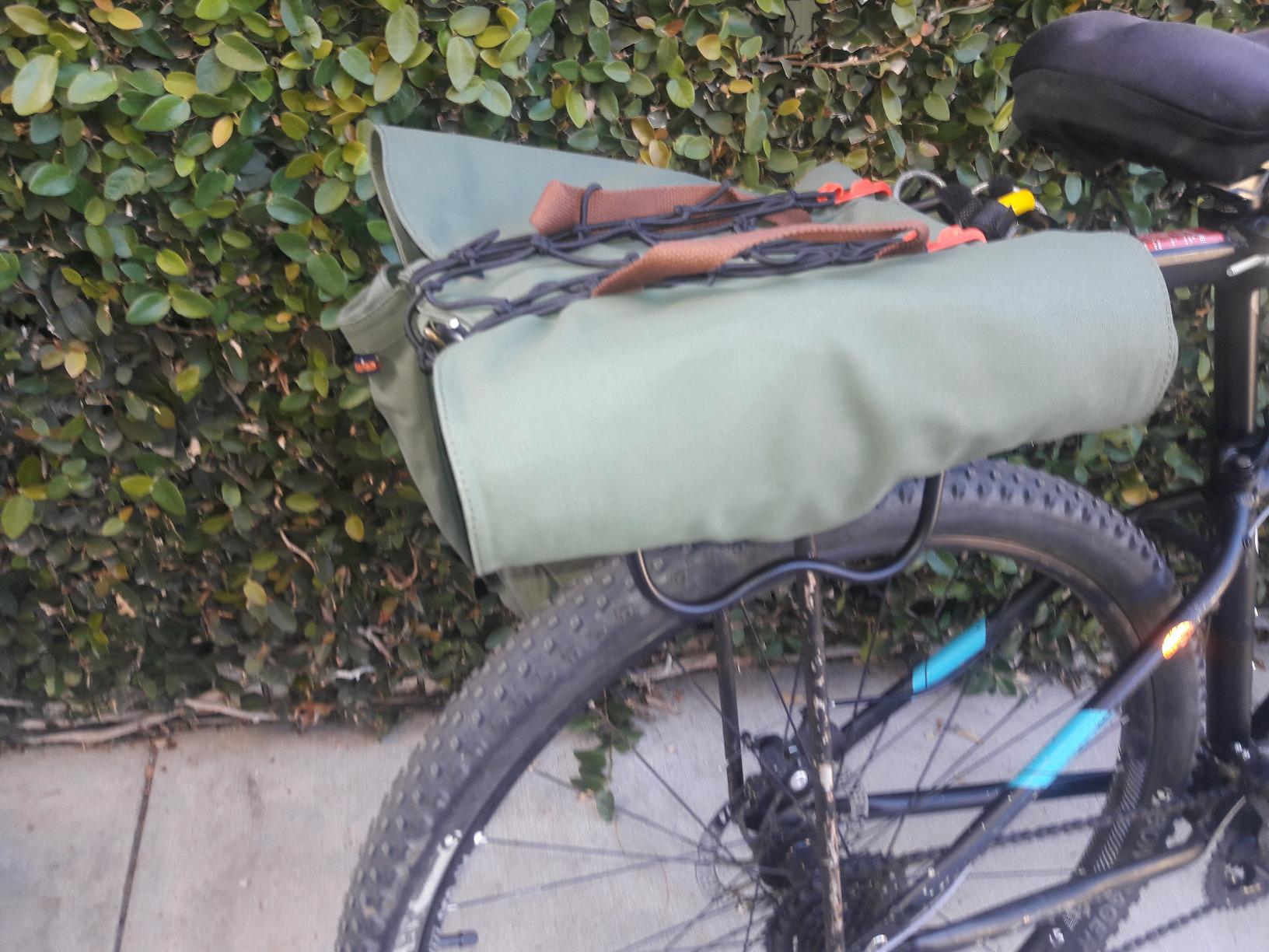 TOURBON Roll-up Bike Bag Bicycle Pannier Rear Rack Trunk Saddlebag customer photo 2