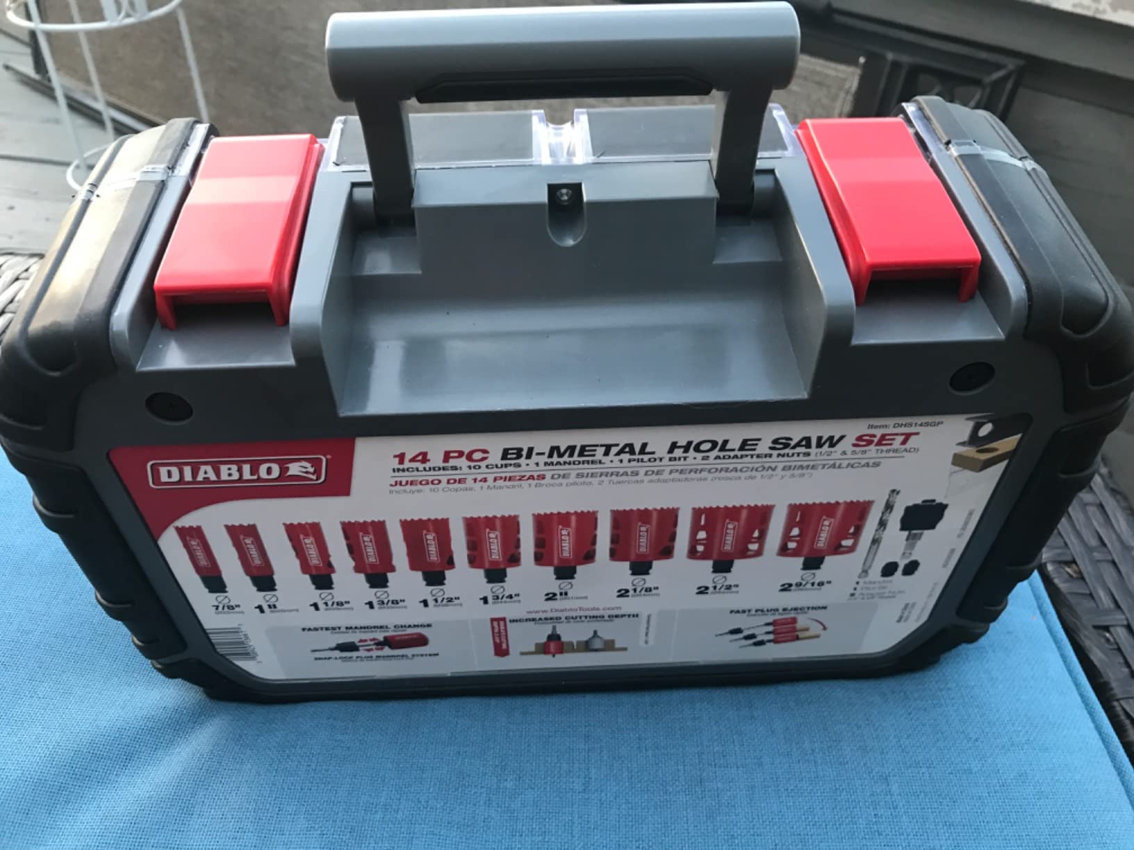 Diablo General Purpose Bi-Metal Hole Saw Set - Fits Snap-Lock Plus System - Includes 10 Saw Cups, 1 Snap-Lock Plus Mandrel, 1 Pilot Bit, and 2 Adapter Nuts - DHS14SGP customer photo 2