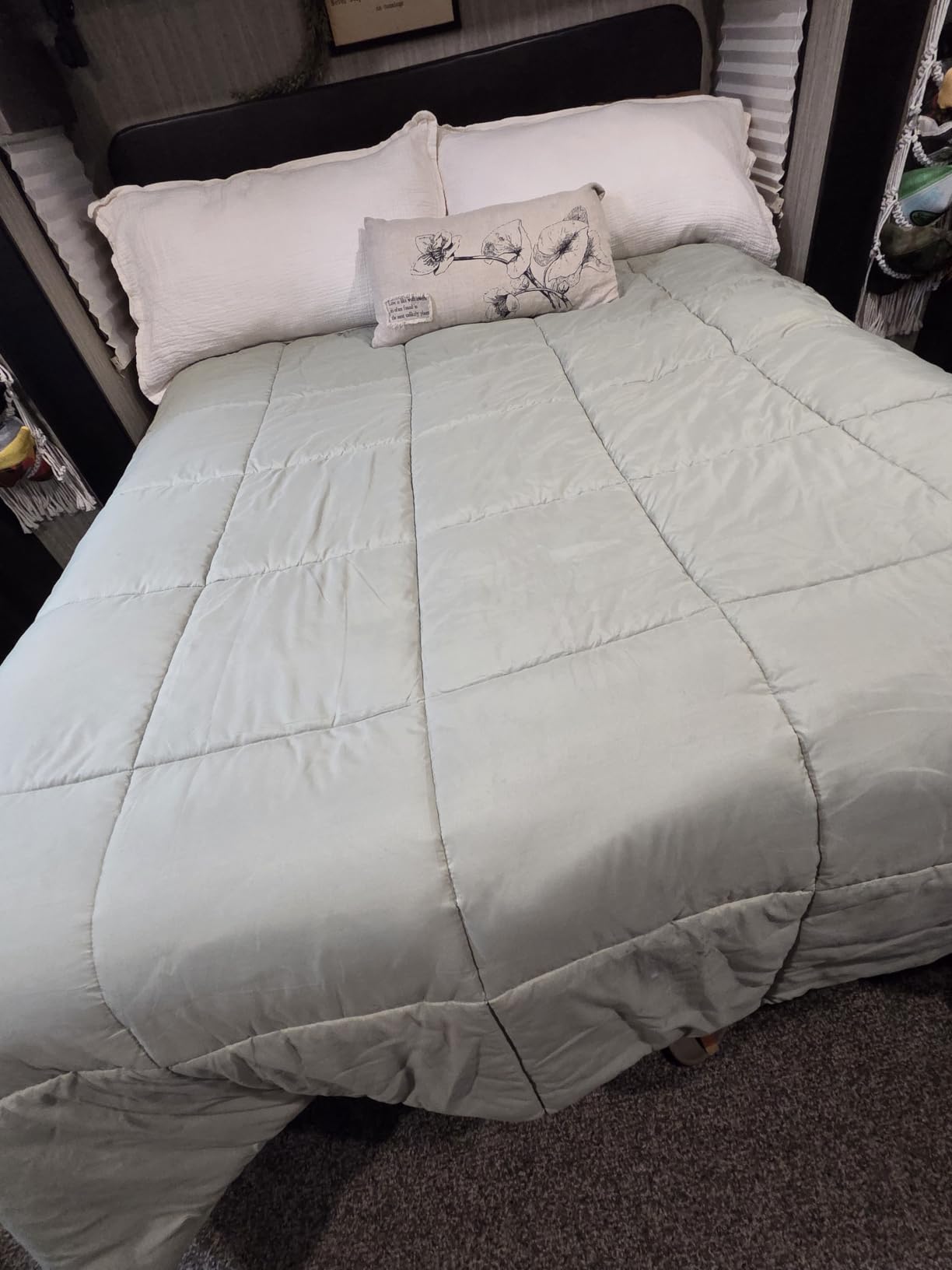 Bare Home Queen Comforter Set - 1800 Ultra Soft (Queen, Light Grey) customer photo 2