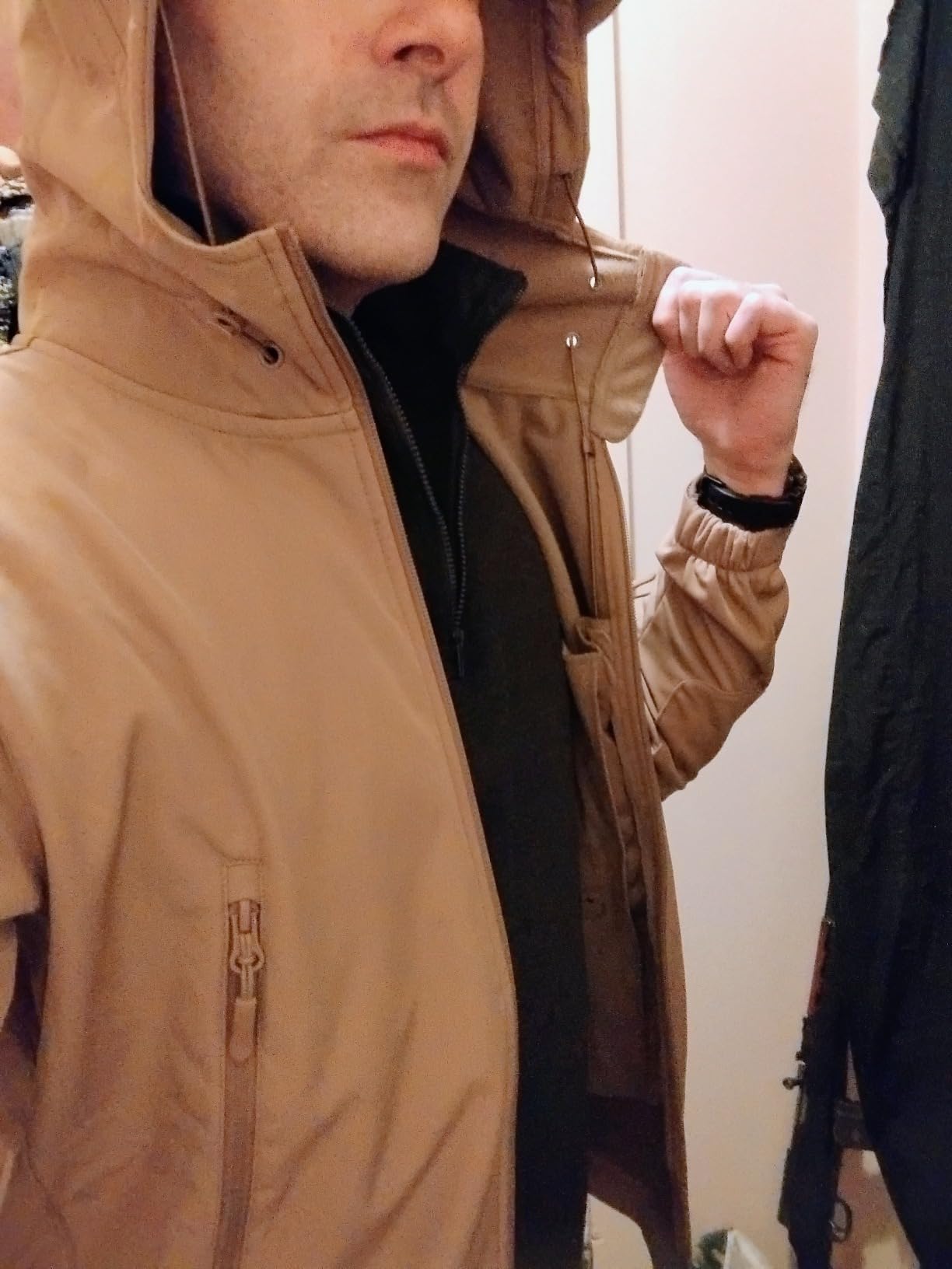 TACVASEN Men's Fleece Softshell Jacket Waterproof Winter Tactical Hooded customer photo 1