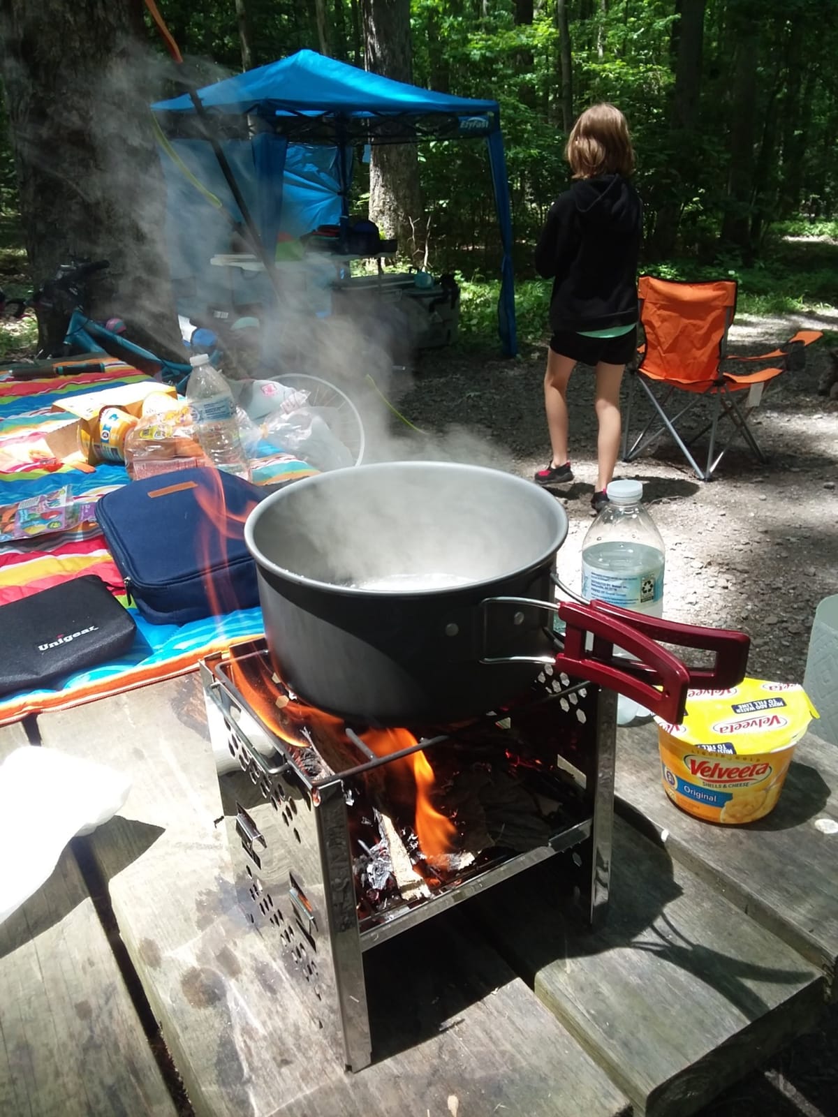 Bulin Camping Cookware, Portable Pots Kettle and Pans Set, 13 PCS for 3-4 customer photo 2