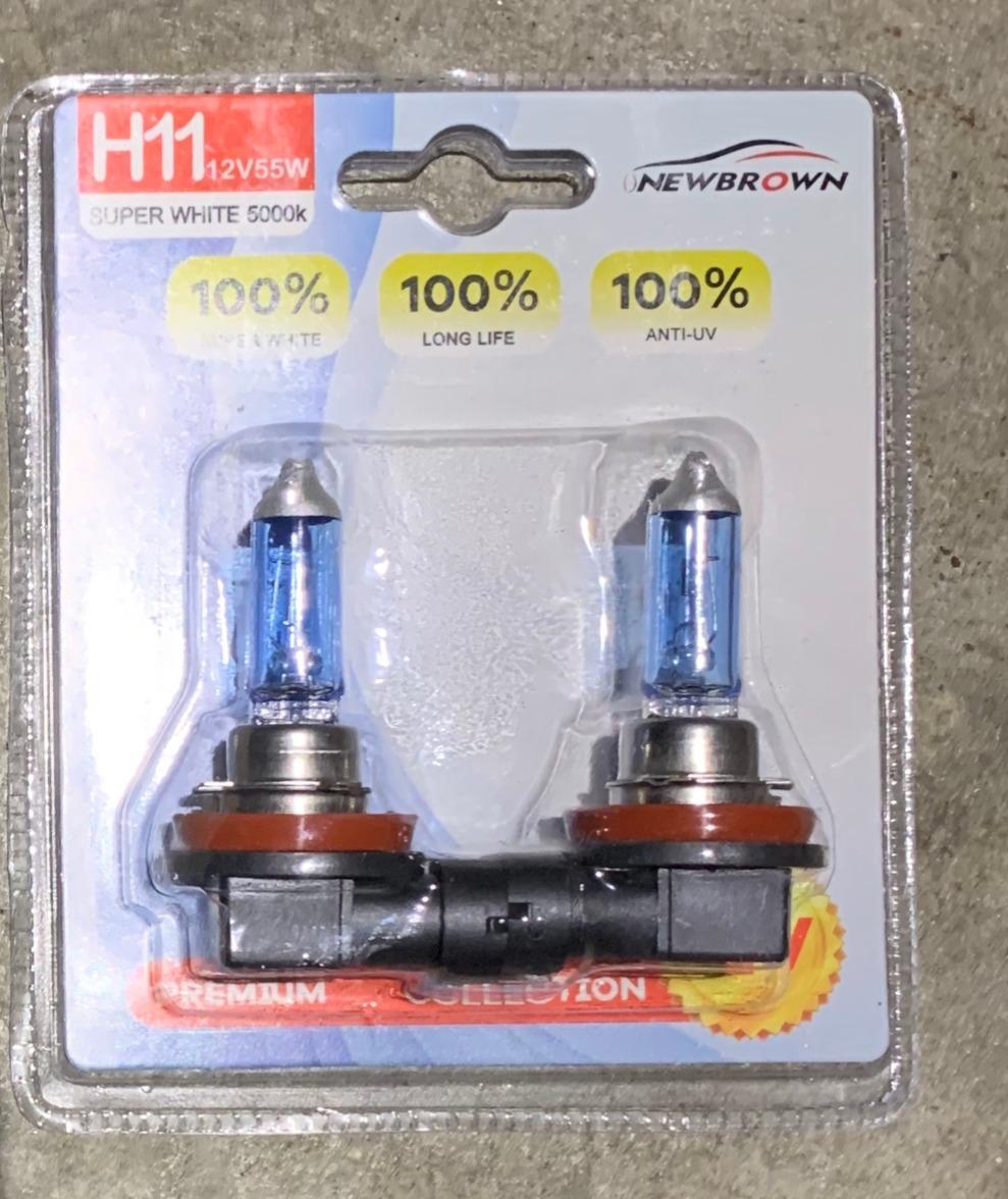 NEWBROWN H11 Headlight Bulb Halogen Fog Light Bulb Low Beam 12V 55W 5000K White Light Long Life Replacement PGJ19-2 (H11, 2 Pcs) customer photo 2