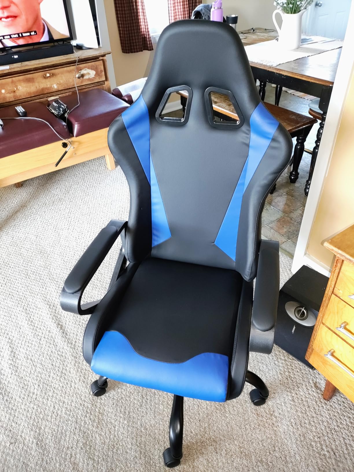 BestOffice Ergonomic Gaming Chair for Adults, Video Game Chair, White customer photo 2