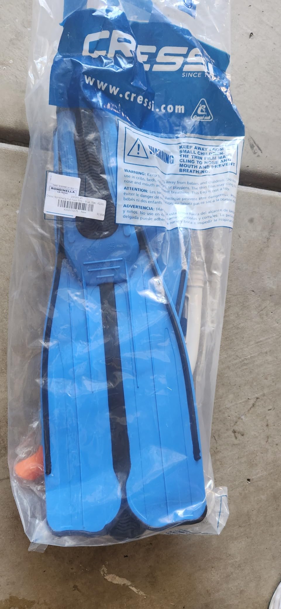 Cressi Adult Snorkeling Full Foot Pocket Fins, Good Thrust, Light Fin, Rondinella: Designed and Made in Italy customer photo 1