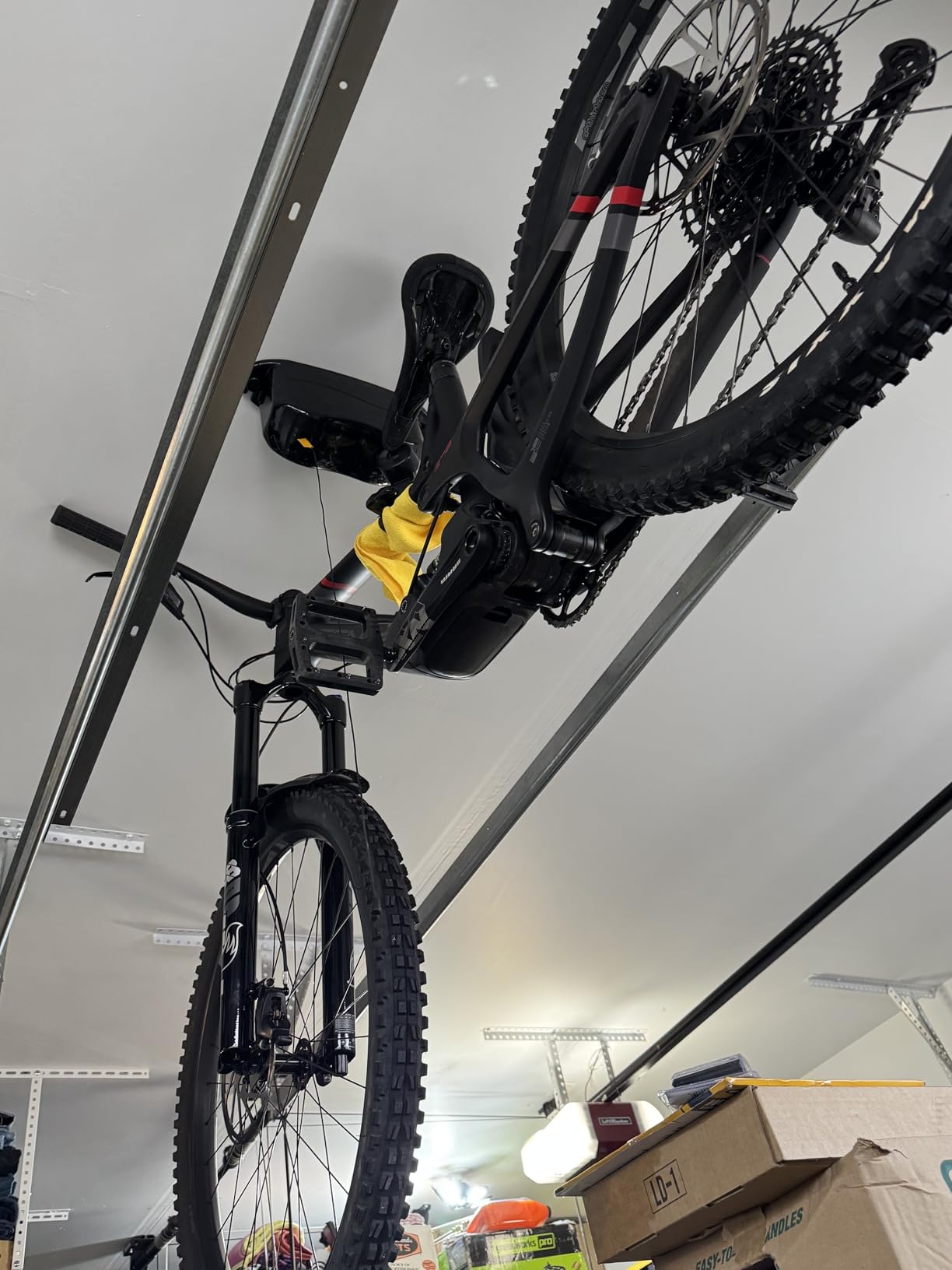 Kradl - Spring-Powered Ceiling Bike Hoist and Rack for Effortless Storage customer photo 2