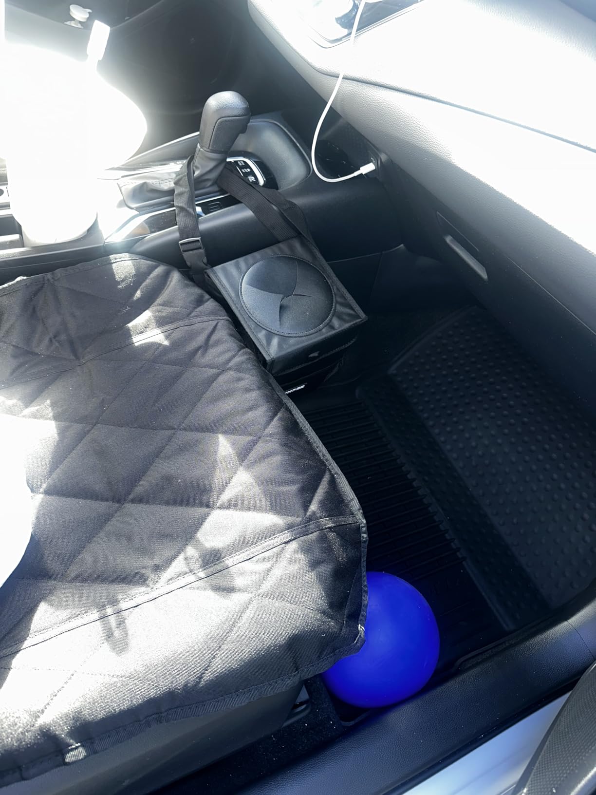 Ryhpez Car Trash Can with Lid, Hanging Trash Bin Car Garbage Can, Leakproof customer photo 1