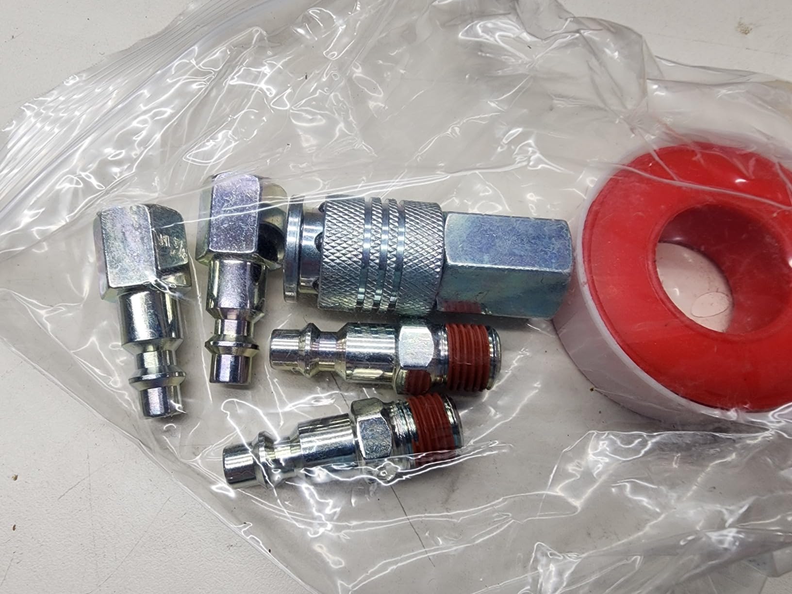 Hromee 1/4 in x 25 ft Polyurethane Recoil Air Hose with Bend Restrictors Compressor Hose with 1/4