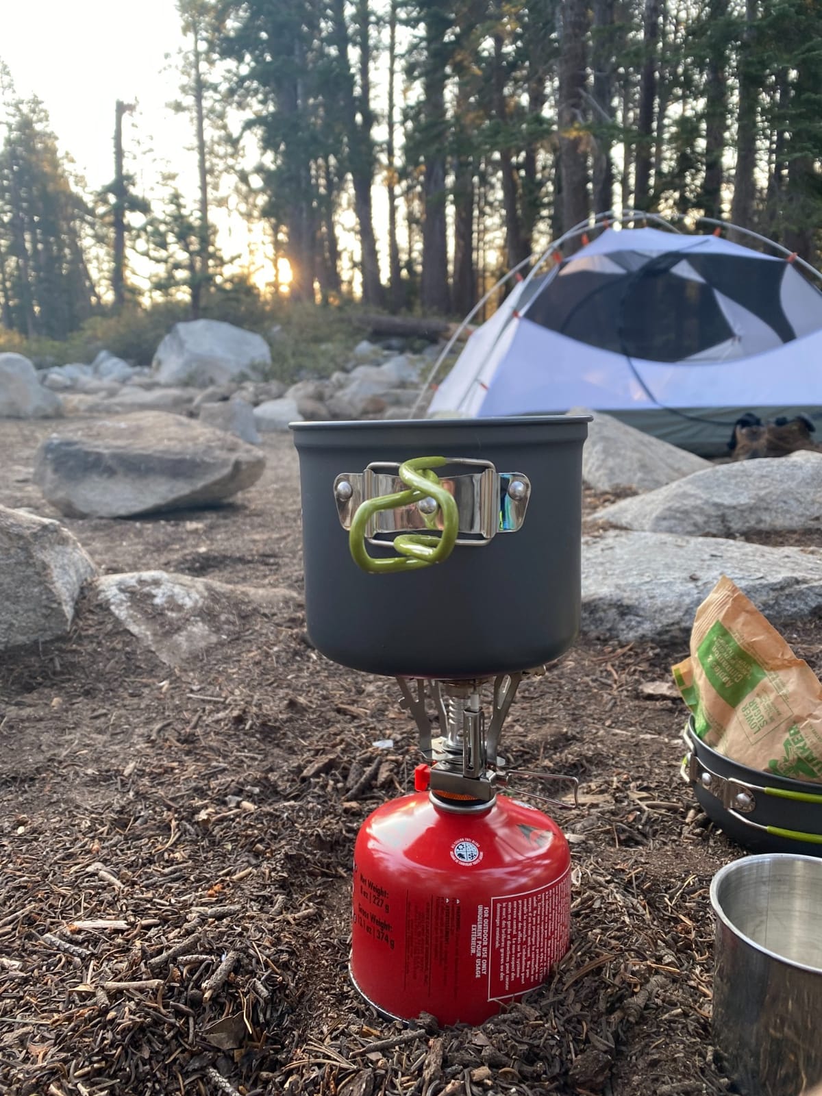 Odoland 16pcs Camping Cookware Mess Kit, Lightweight Pot Pan Mini Stove with 2 Cups, Fork Spoon Kits for Backpacking, Outdoor Camping Hiking and Picnic customer photo 1