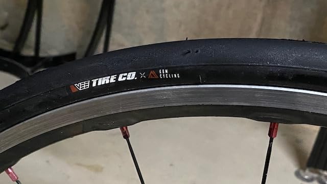 KOM Cycling Indoor Trainer Tire 700 x 25c - Road Bike Tire With Quiet Long Lasting Proprietary Rubber Compound - Perfect for Saris, Kinetic Kurt, Wahoo and Other Bike Trainers customer photo 1