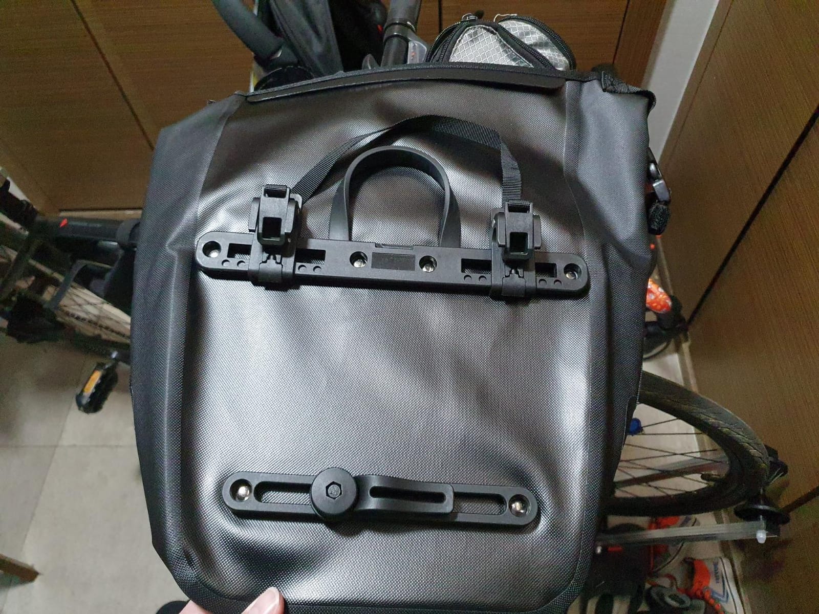 ROCKBROS Front Roller Panniers Bag 10L Waterproof Roll-Top Quick Mount customer photo 2