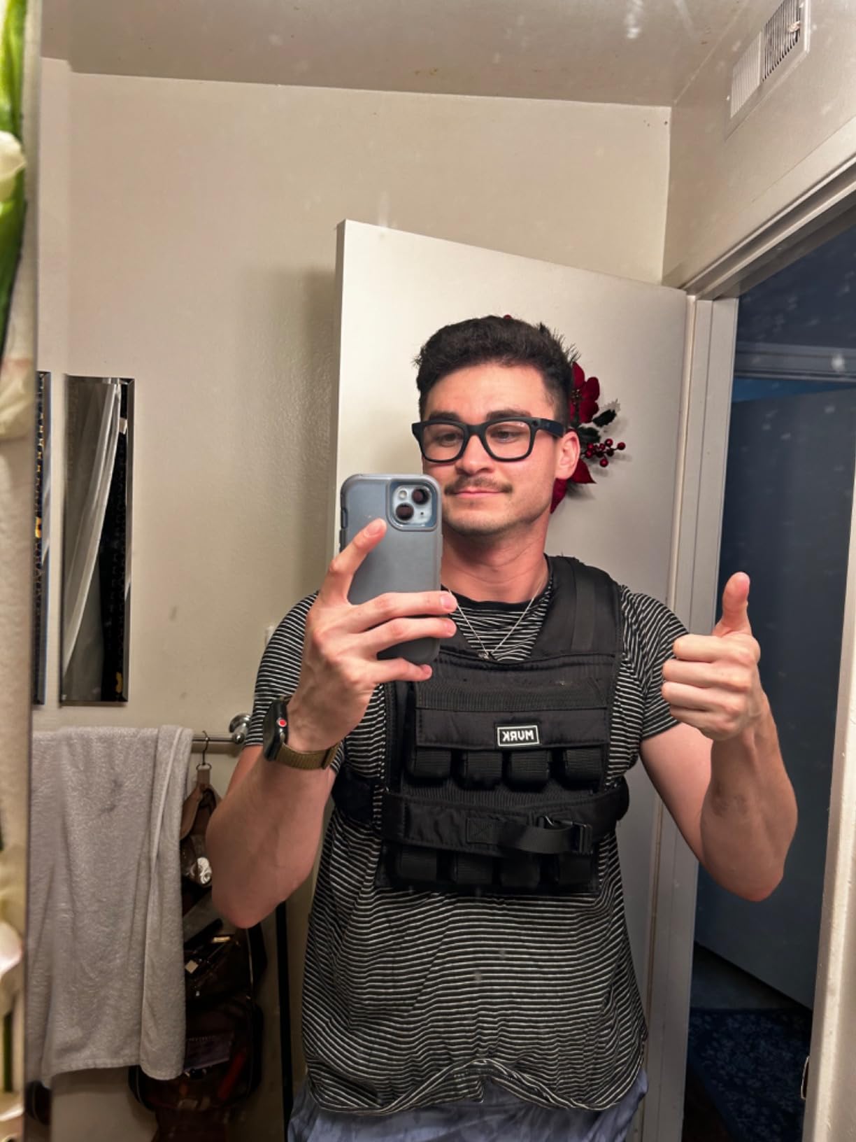 MVRK Weighted Vest Men 15lbs/25lbs/35lbs/45lbs/65lbs/100lbs – No-Bounce Adjusable Heavy Duty Rucking & Strength Training Vest with Removable Iron Weights for Calisthenics, HIIT, Hydrox customer photo 1