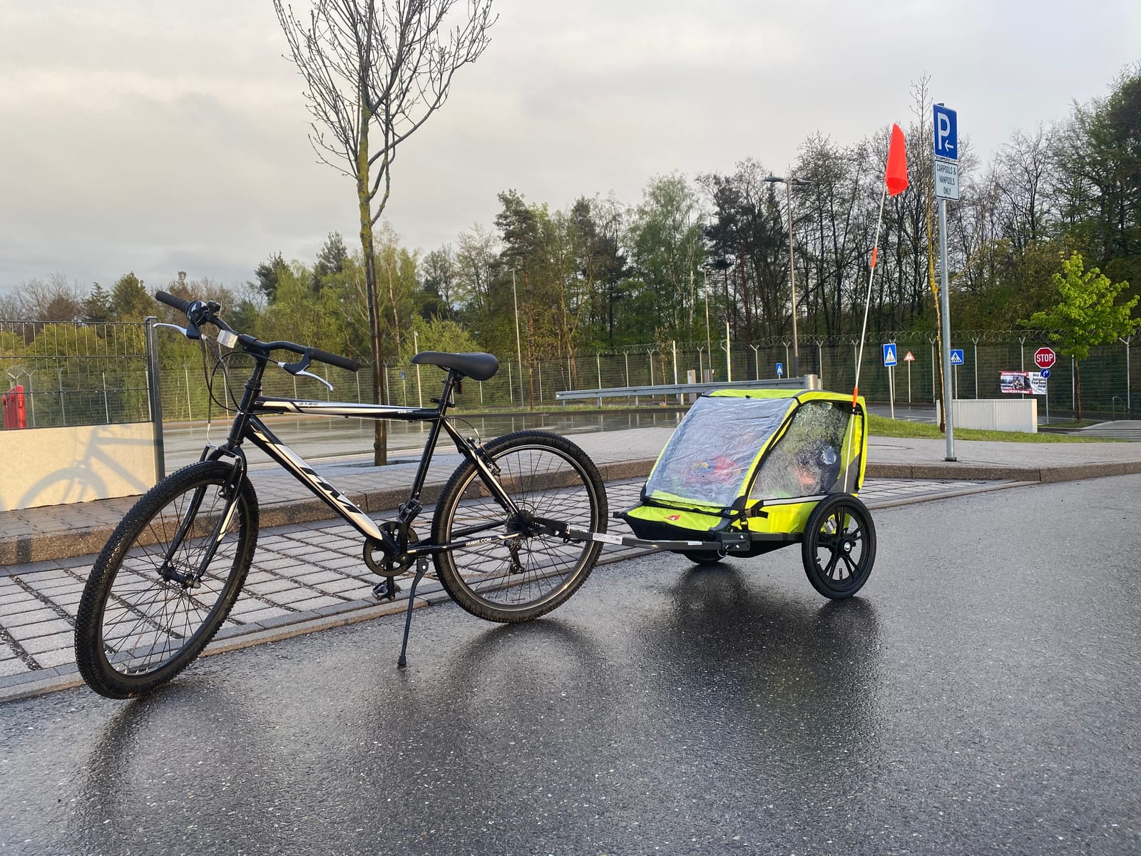 Allen Sports Hi-Viz 2-Child Bicycle Trailer, Model ET2 customer photo 2