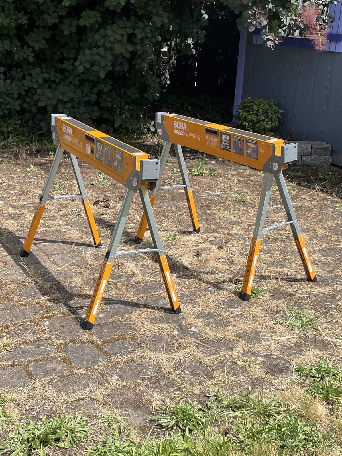 BORA Speedhorse XT Saw Horses 2 Pack Adjustable Folding Heavy Duty Sawhorse customer photo 1