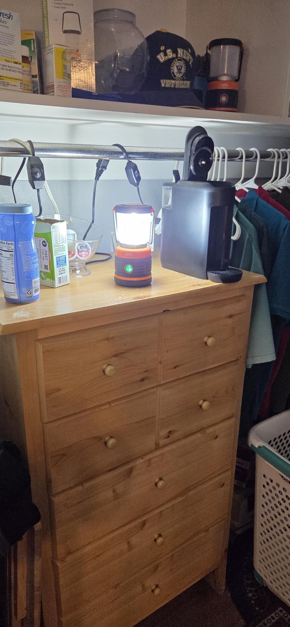 LED Camping Lantern Rechargeable, 1800LM, 4 Light Modes, 4400mAh Power Bank, IP44 Waterproof, Perfect Lantern Flashlight for Hurricane, Emergency, Power Outages, Home and More, USB Cable Included customer photo 2