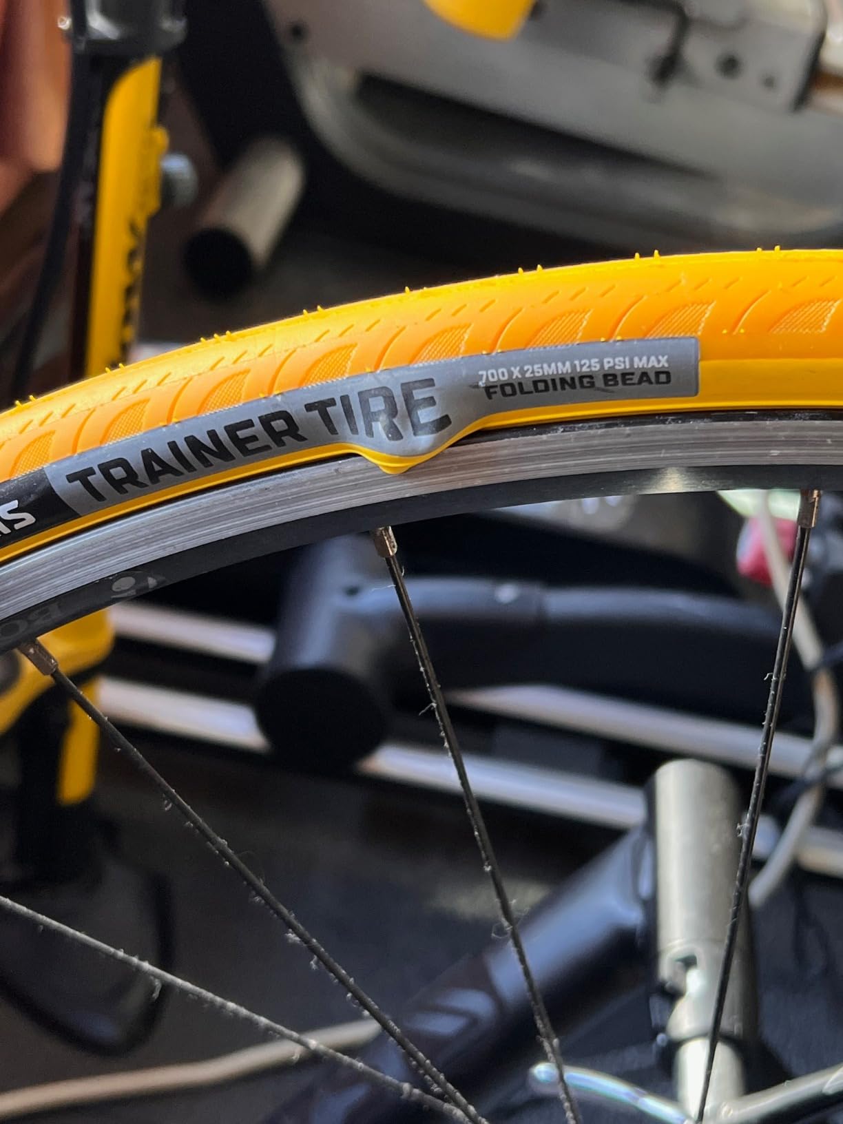 Saris, Bike Trainer Accessory, Indoor Trainer Tire, 700x25c, Yellow customer photo 1