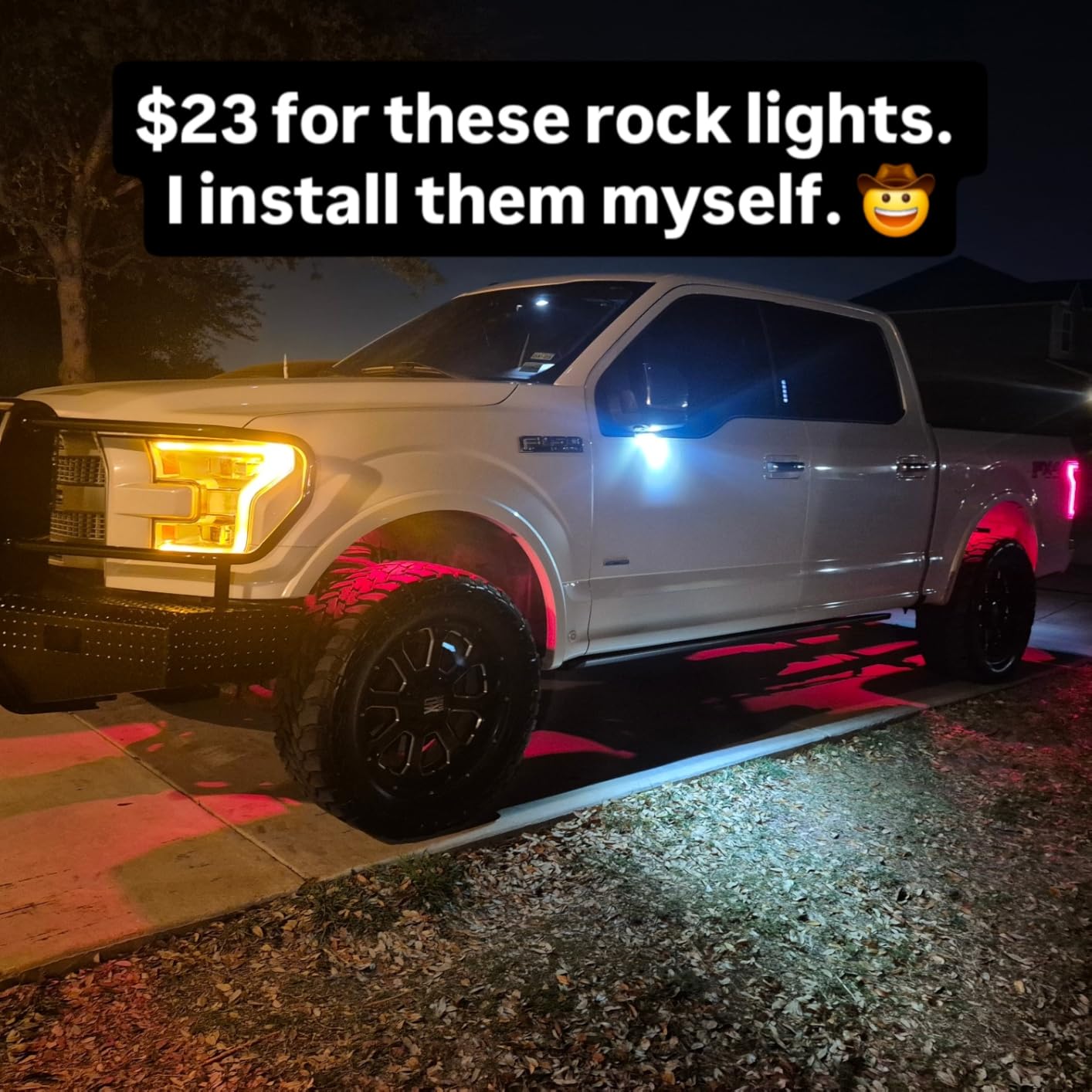 YiLaie Rock Lights for Trucks, 8 Pods RGB LED Rock Lights with APP/Remote Control & Music Mode, High Bright Multilcolor Waterproof IP68 Rock Neon Light Kits for Pickup Off Road RZR SUV ATV UTV Car customer photo 1