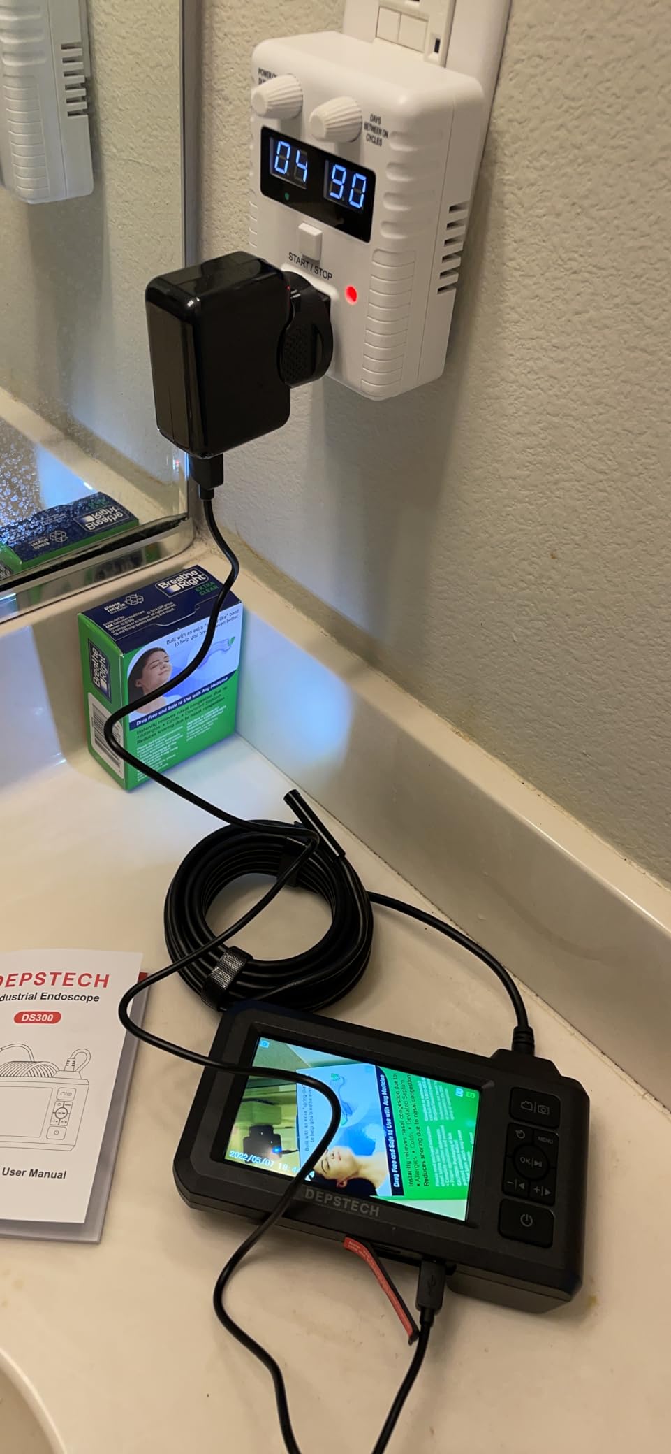 DEPSTECH Endoscope Camera with Light, Dual Lens Inspection Borescope 16.5FT customer photo 1