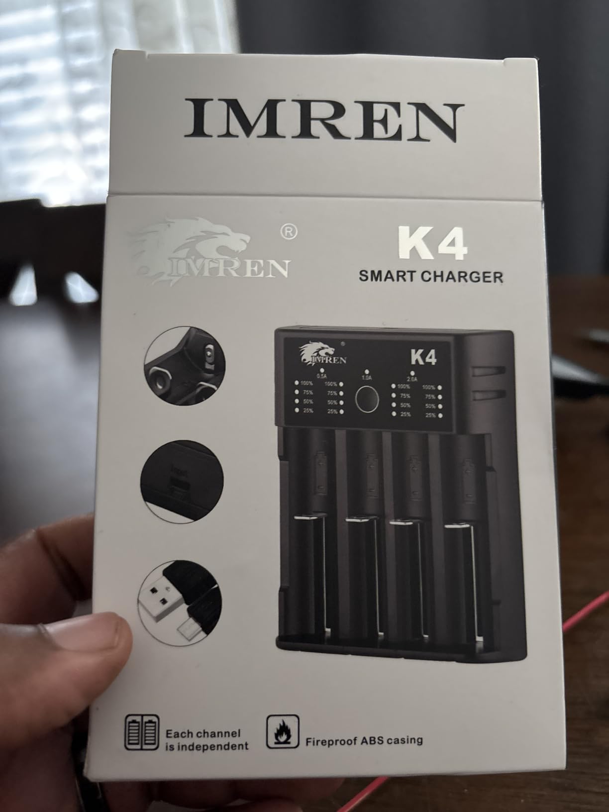 IMREN 18650 Battery Charger,21700 Battery Charger for 3.7V 14500 10400 18500 18350 18650 18700 20700 21700 22650 26650 Li-ion Battery,1.2V Ni-MH/Ni-Cd Battery,4 Bay 18650 USB C Charger customer photo 1