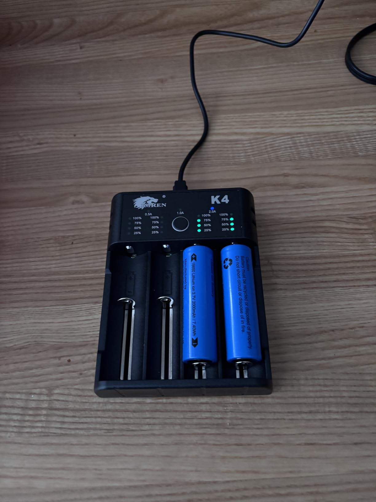 IMREN 18650 Battery Charger,21700 Battery Charger for 3.7V 14500 10400 18500 18350 18650 18700 20700 21700 22650 26650 Li-ion Battery,1.2V Ni-MH/Ni-Cd Battery,4 Bay 18650 USB C Charger customer photo 2