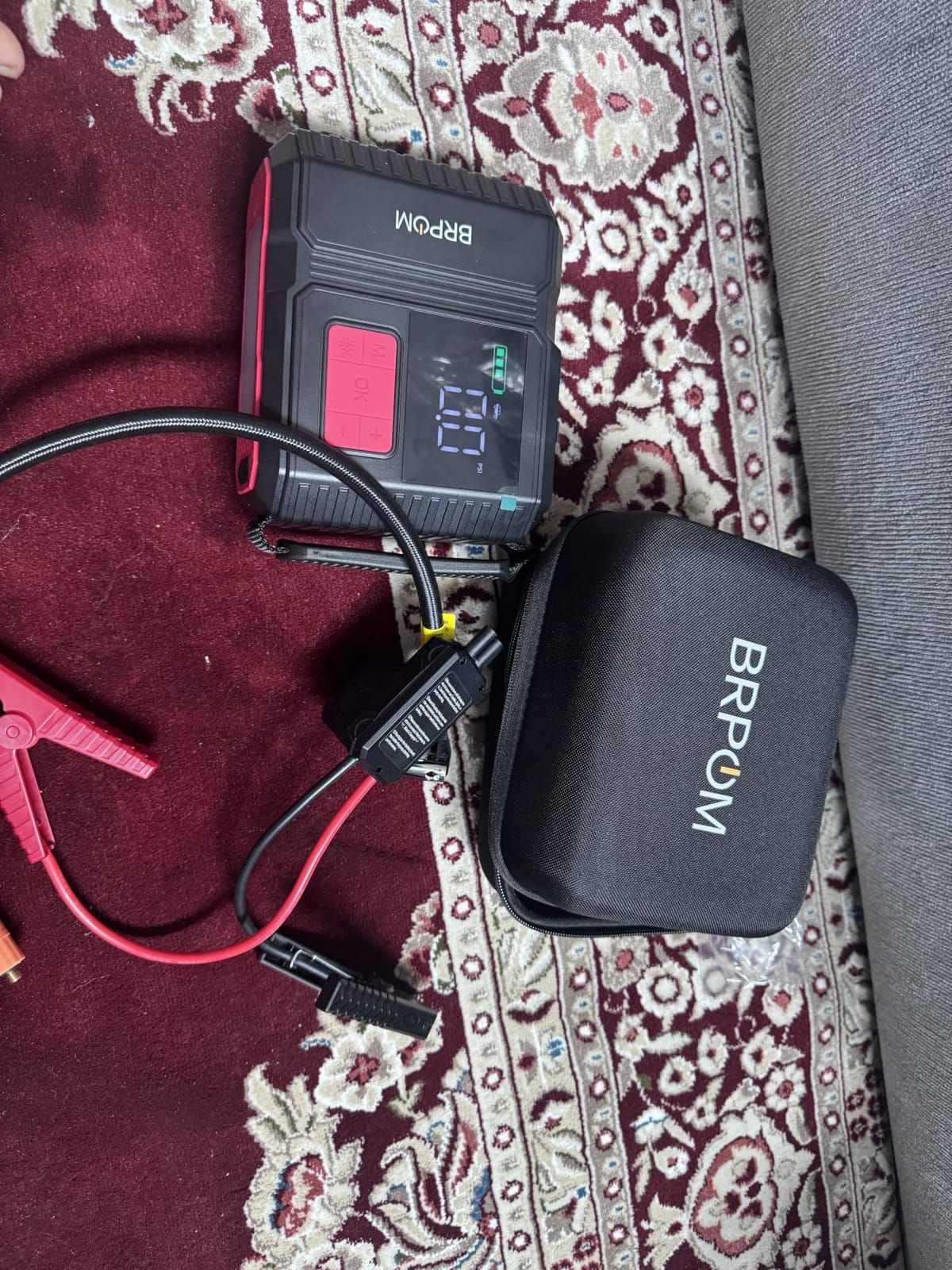 Car Jump Starter with Air Compressor, 9000A Peak 26800mah (Up to All Gas or 12.0L Diesel Engine, 50 Times) Portable160PSI Jump Starter 12V Auto Battery Jump Pack Quick Charge customer photo 1