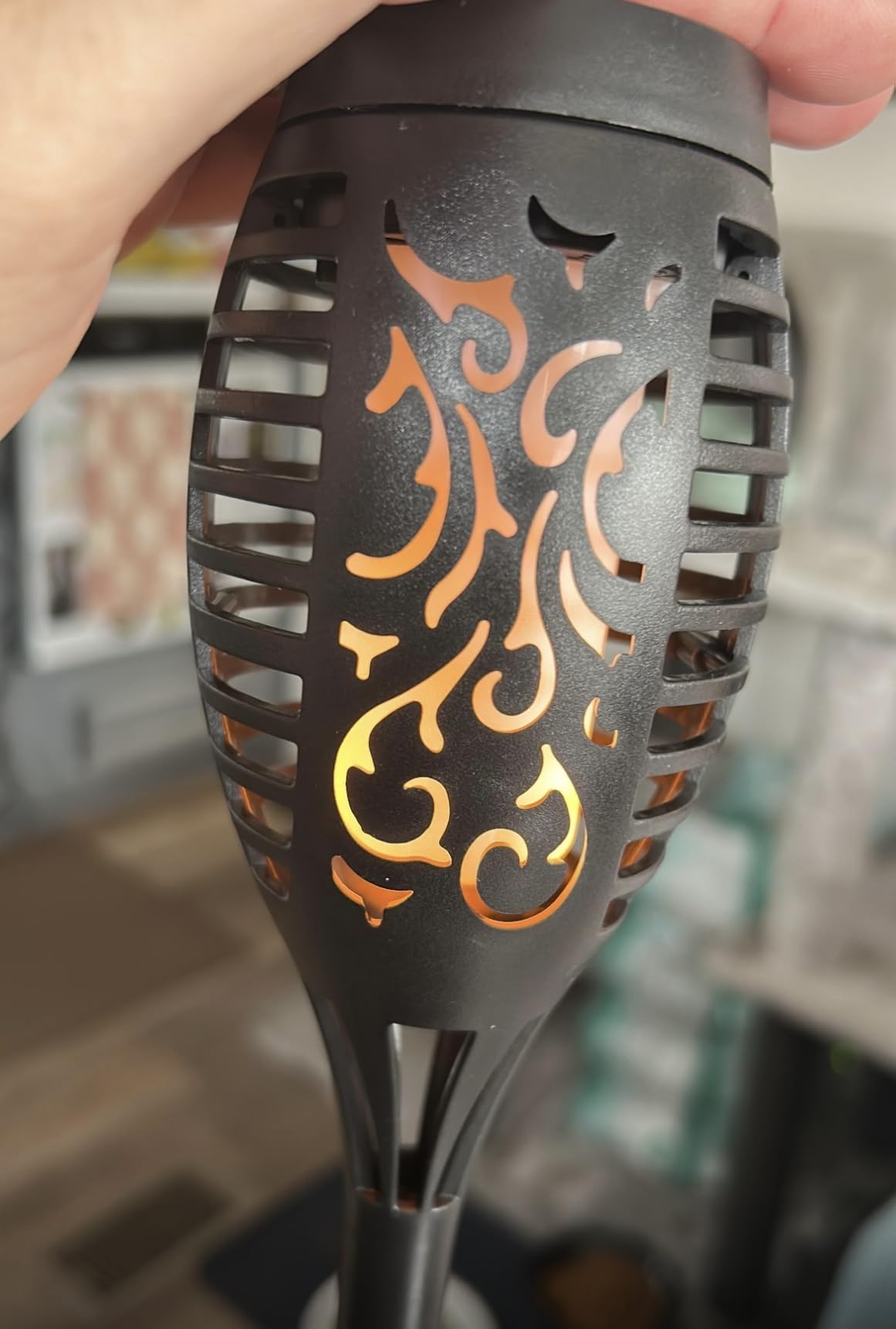 IkeeRuic Solar Torch Light with Flickering Flame for Halloween Decorations customer photo 1