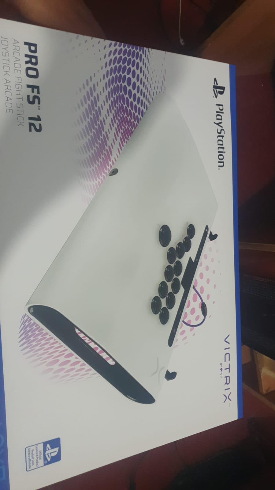 Victrix Pro FS-12 Esports Playstation Fight Stick All Button Arcade Controller for Playstation 5 / PS5, PS4, PC, Tournament Grade 12-Button Sanwa Denshi, Durable Aluminum, Detachable Joystick, Lockable Control Bar for Fighting Games (White) customer photo 1