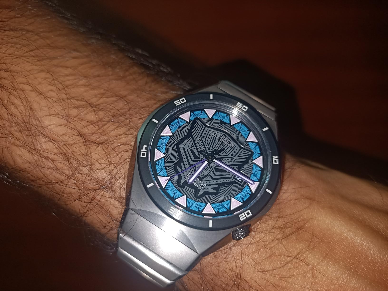 CITIZEN Men's Eco-Drive Black Panther 41mm Super Titanium AW1668-50W customer photo 1