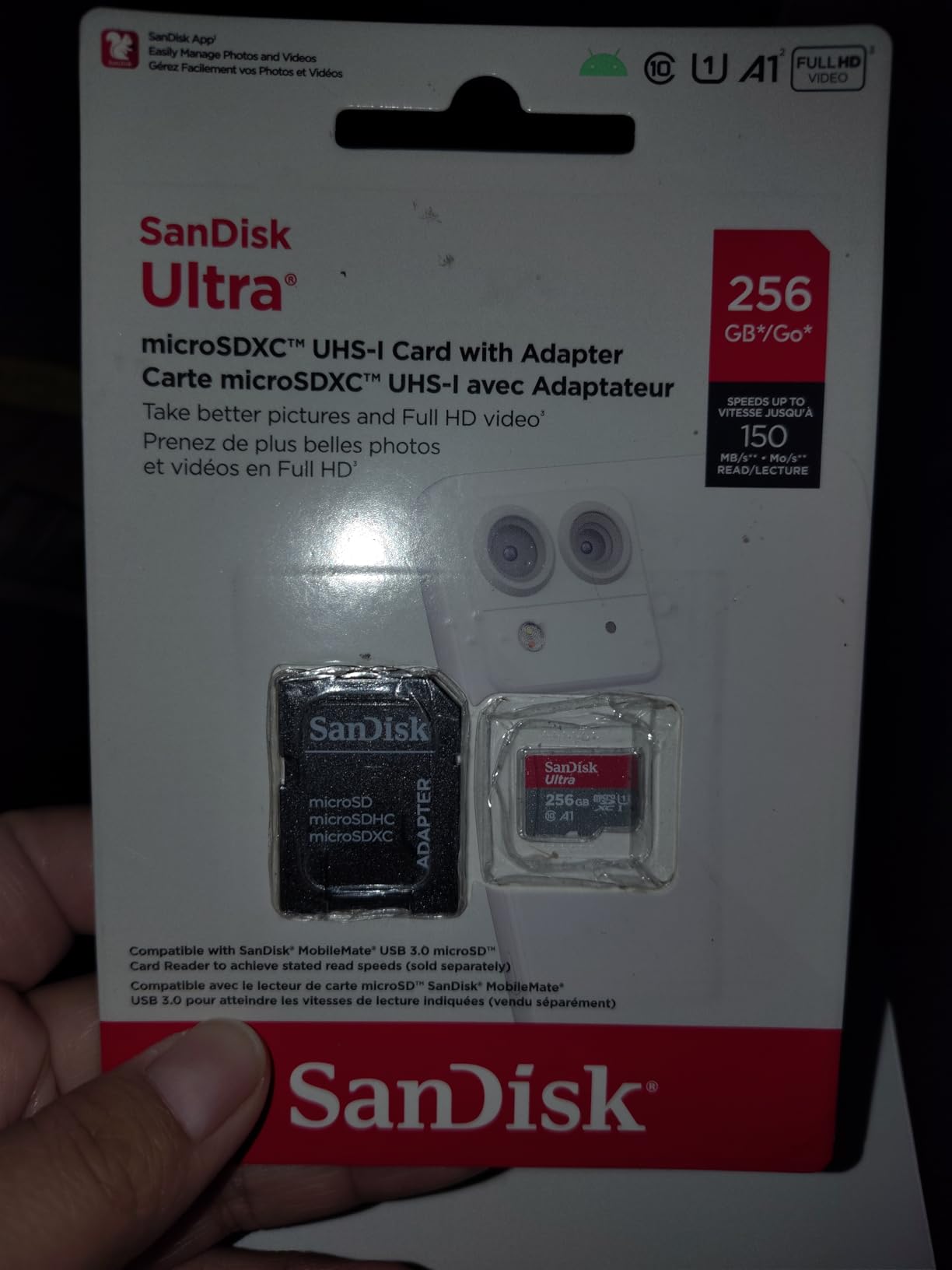 SANDISK 256GB Ultra microSD Card + Adapter, Up to 150MB/s Read Speeds customer photo 1