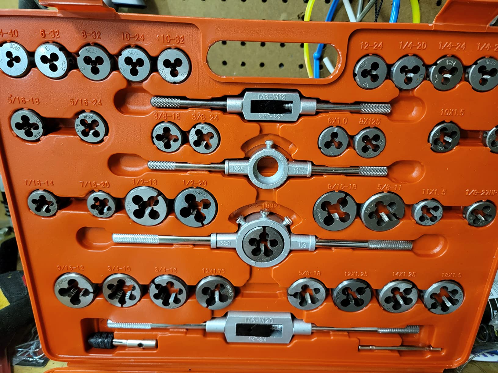 110 Piece Tap and Die Set（SAE&METRIC）Threading Tool Set With Storage Case | Metric Tap and Die Set | Rethreading Kit | Tap Set | Tap and Die Kit customer photo 2