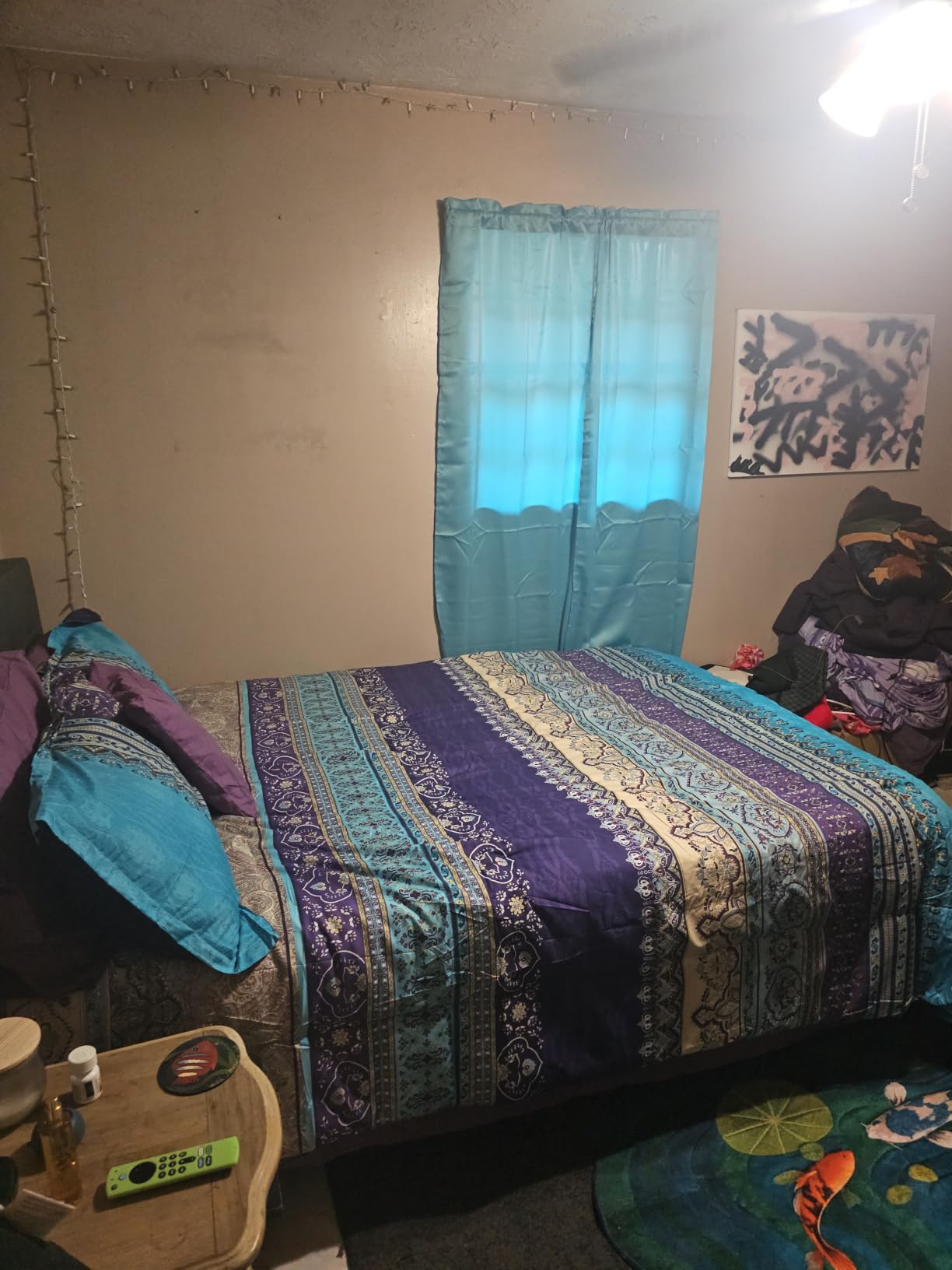 Cottolester Boho Comforter Set Queen Size 8 Piece Bed in a Bag Bohemian Striped Bedding Quilt Set Aqua Paisley Floral Comforter and Sheet Set,Soft Microfiber Complete Bedding Sets for All Season customer photo 2