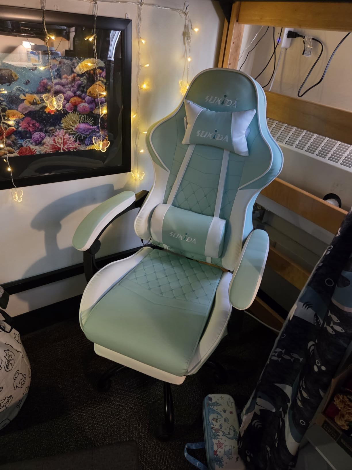 Ergonomic Video Gamer Chairs Gaming Computer Chairs Gamer Chairs for Adults Massage Lumbar Support Swivel Height Adjustable Headrest Backrest customer photo 2