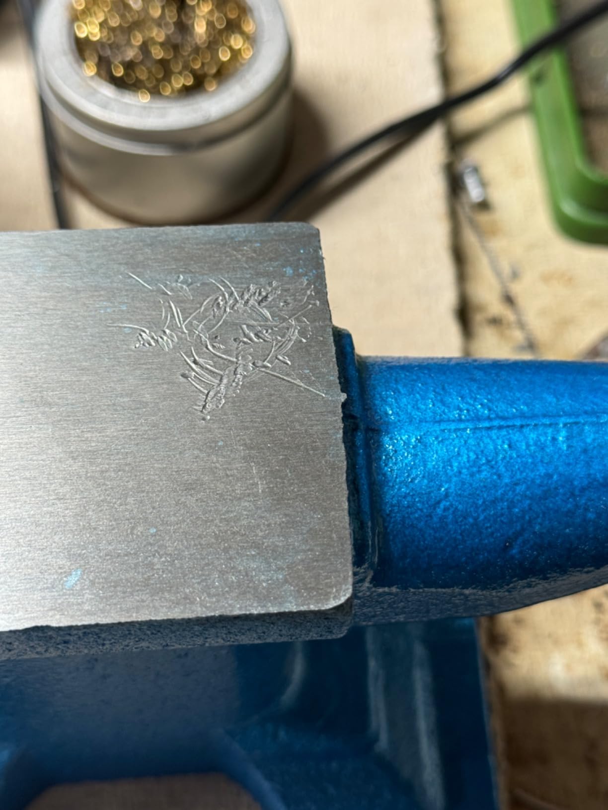 HimaPro Single Horn Anvil for Blacksmith Blue - Cast Iron Anvil- A Wonderful Tool for Blacksmithing and Metal Stamping (55 LBS) customer photo 1