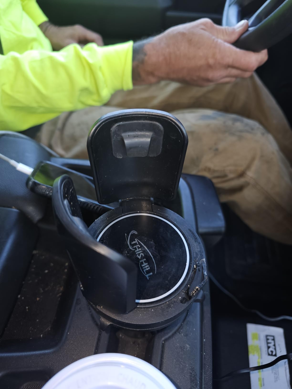 Car Cup Holder Expander Adapter (Adjustable) This Hill All Purpose Cup Holder Expander for Car with Rubber Fits Less Than 5.51