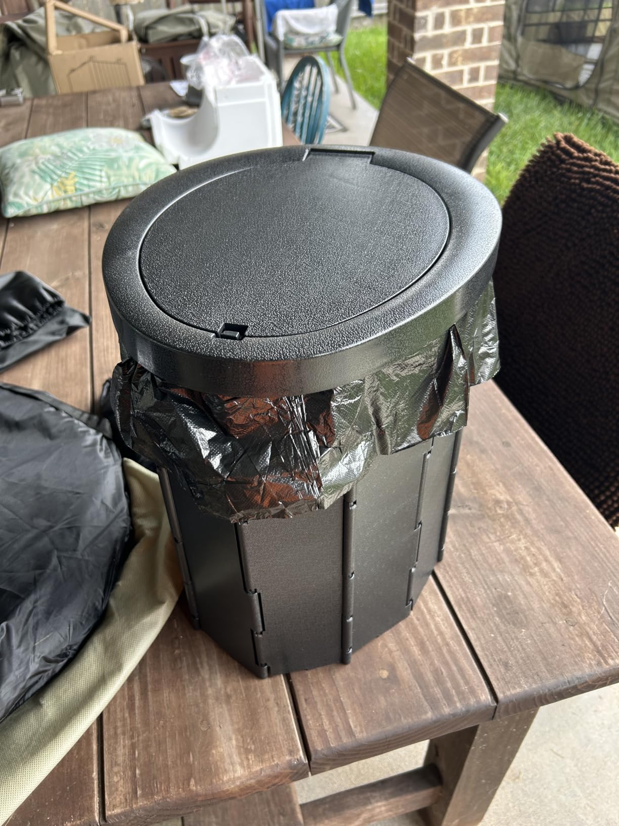Outsmart Gadgets Outdoor Portable Toilet Set for Adults with Camping Night Lantern, Folding XL Toilet, Pop Up Privacy Tent and Carry Bags, Multipurpose Potty, Washable and Foldable for RV Travel customer photo 1