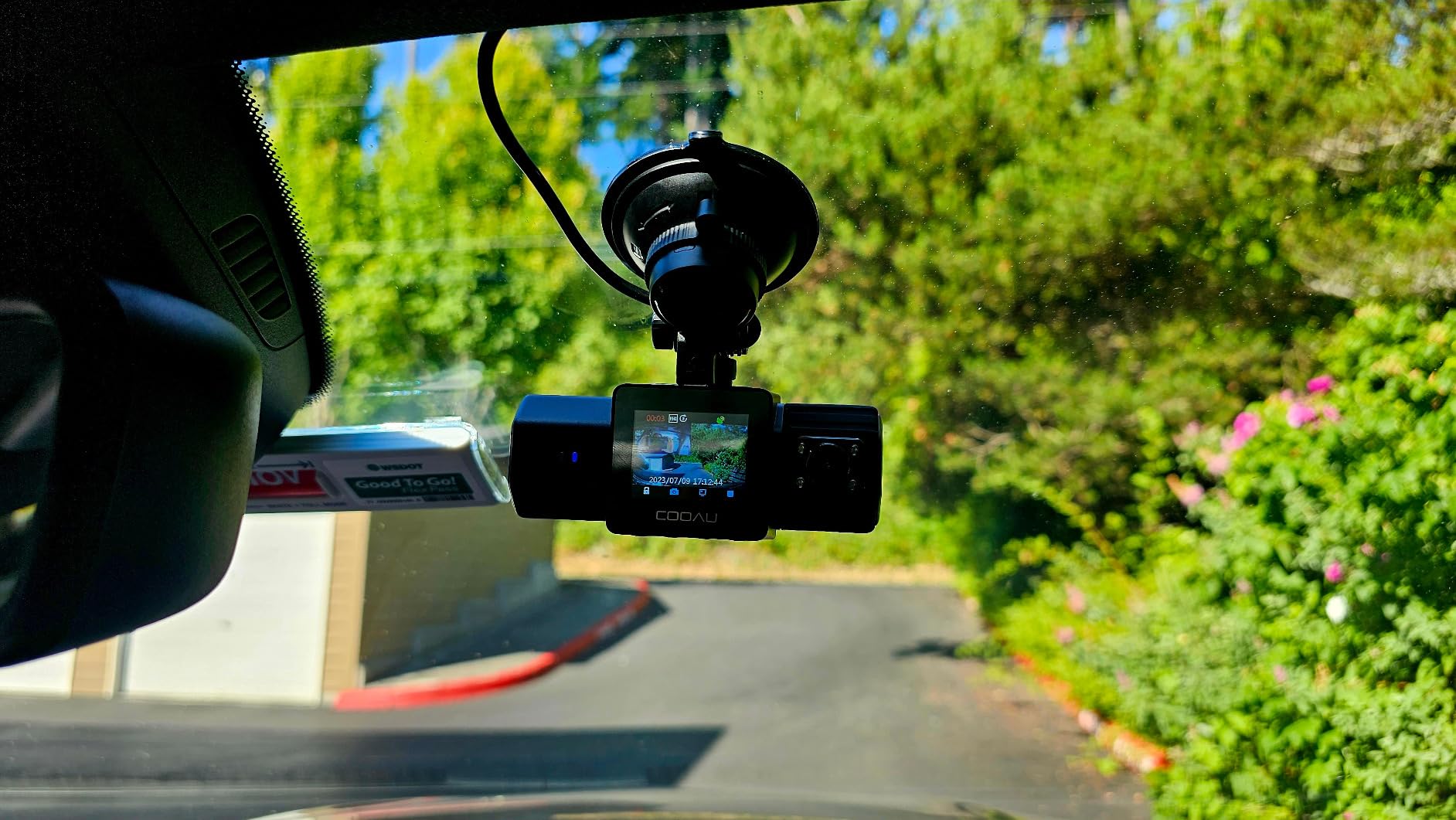 COOAU Dual Dash Cam 2.5K+1080P, Dash Cam Front and Inside, Built-in GPS and WI-FI, Dash Camera for Cars, Perfect for Uber and Taxi Drivers, Night Vision, Accident Record, 24Hr Parking Mode customer photo 1