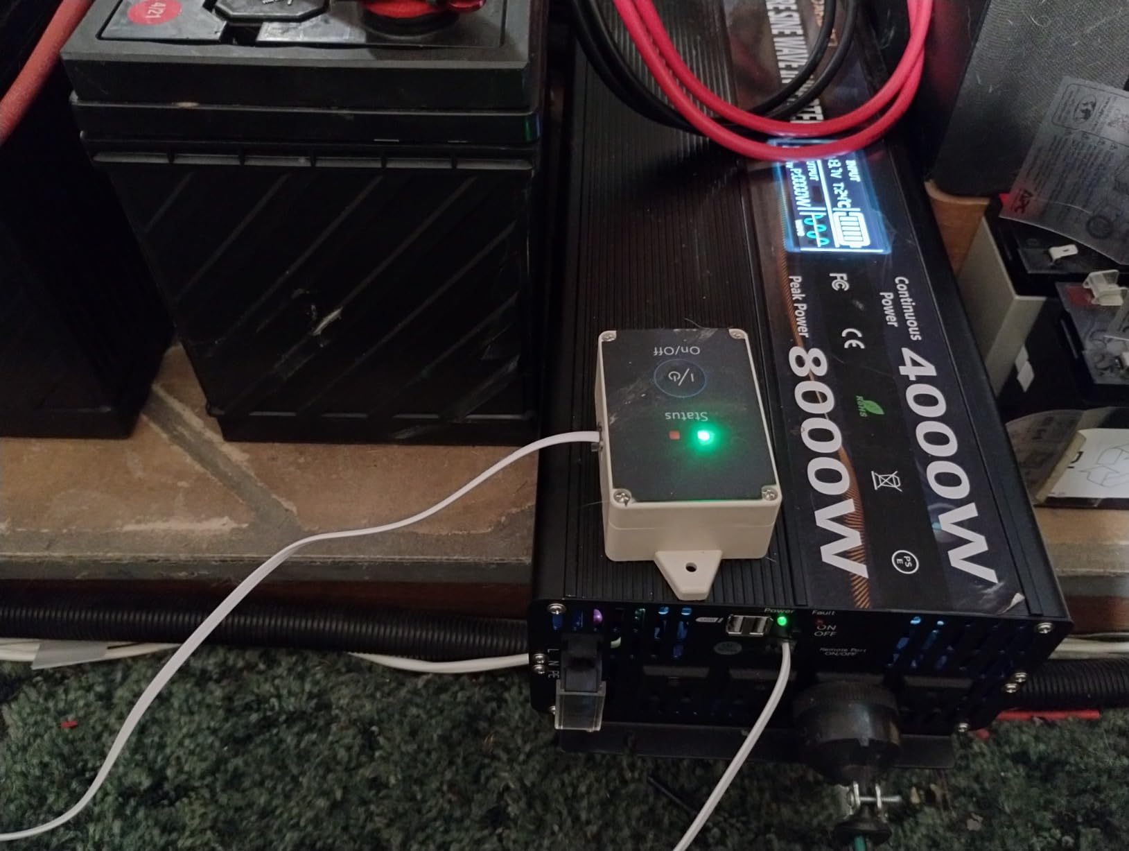 4000W Pure Sine Wave Power Inverter 12V DC to 120V AC, 8000W Peak for RV customer photo 2
