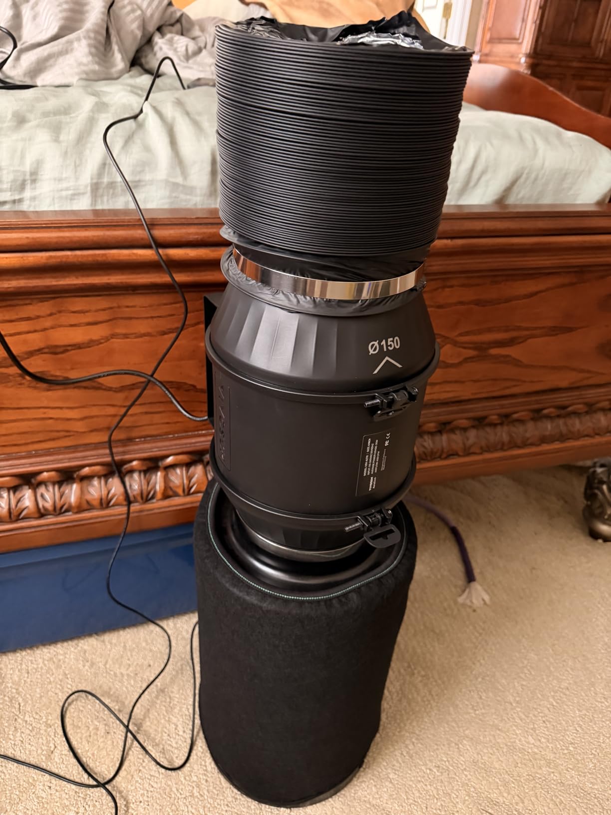 VIVOSUN G4 Air Filtration Kit, Inline Fan, Controller, Carbon Filter, Duct customer photo 1