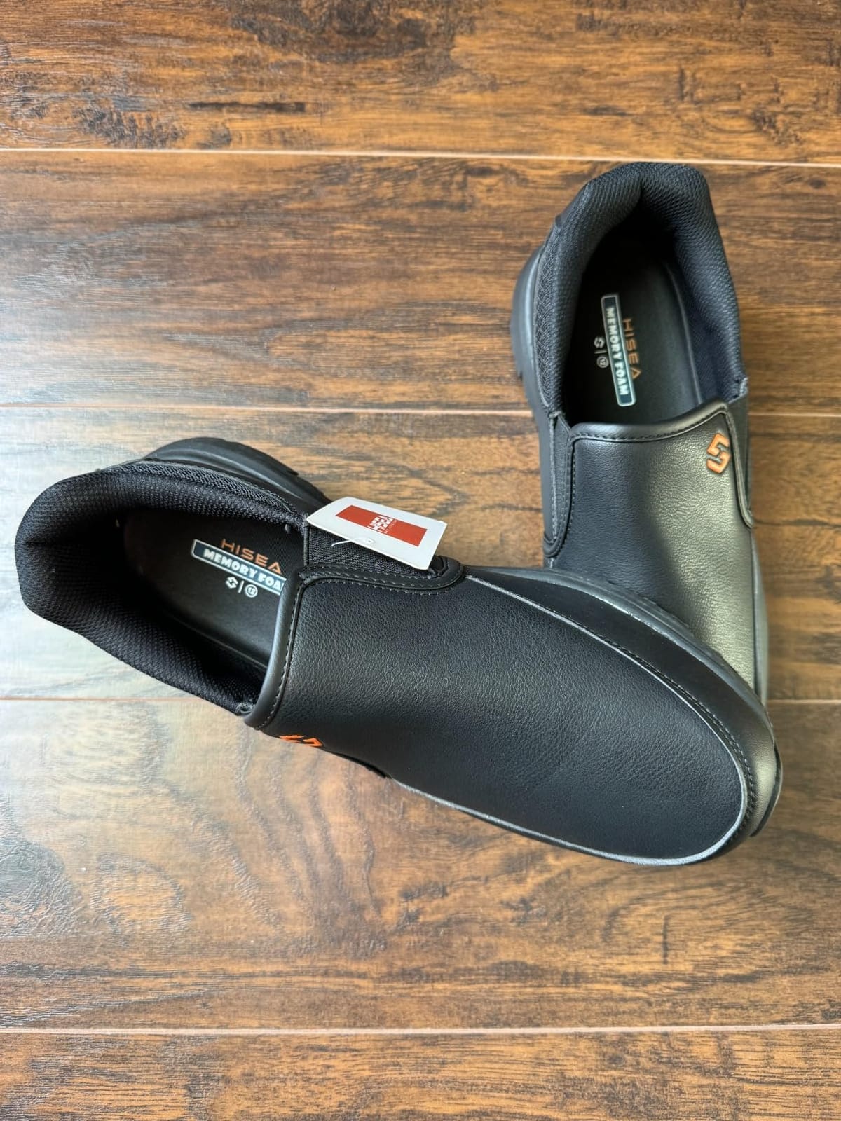 HISEA Non Slip Work Shoes for Men, Slip-On Loafers Chef Kitchen Shoes customer photo 2