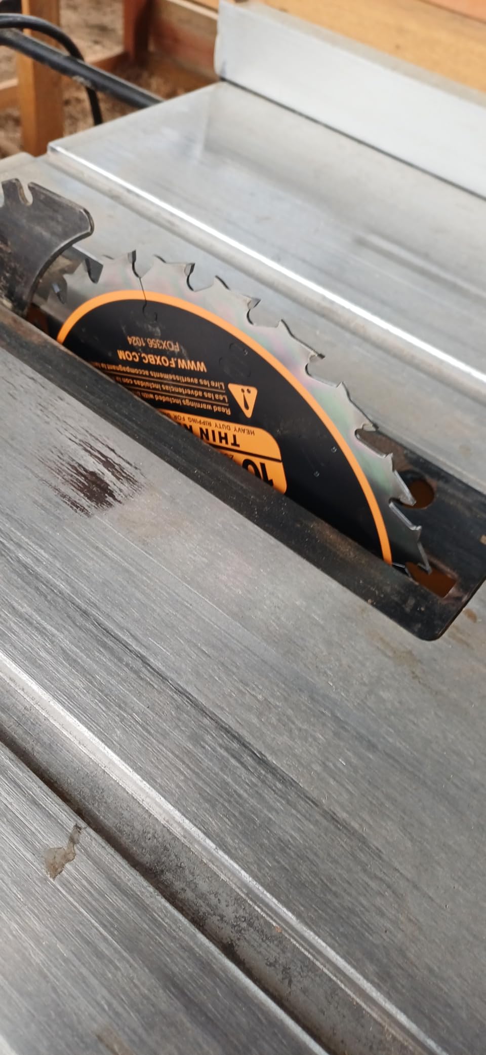 FOXBC 10-Inch Flat Tooth Ripping Table Saw Blade for Wood Cutting, 24-Tooth, Thin Kerf with 5/8-Inch Arbor customer photo 1
