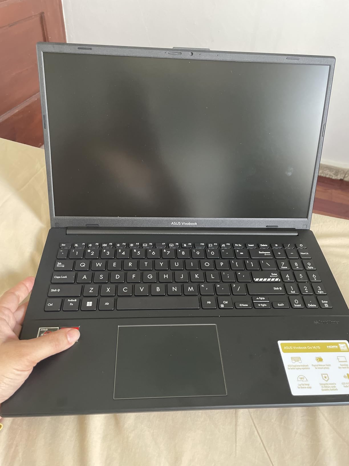 ASUS Vivobook Go 15.6” FHD Slim Laptop, AMD Ryzen 3 7320U Quad Core Processor, 8GB DDR5 RAM, 128GB SSD, Windows 11 Home, Fast Charging, Webcam Sheild, Military Grade Durability, Black, E1504FA-AS33 customer photo 1
