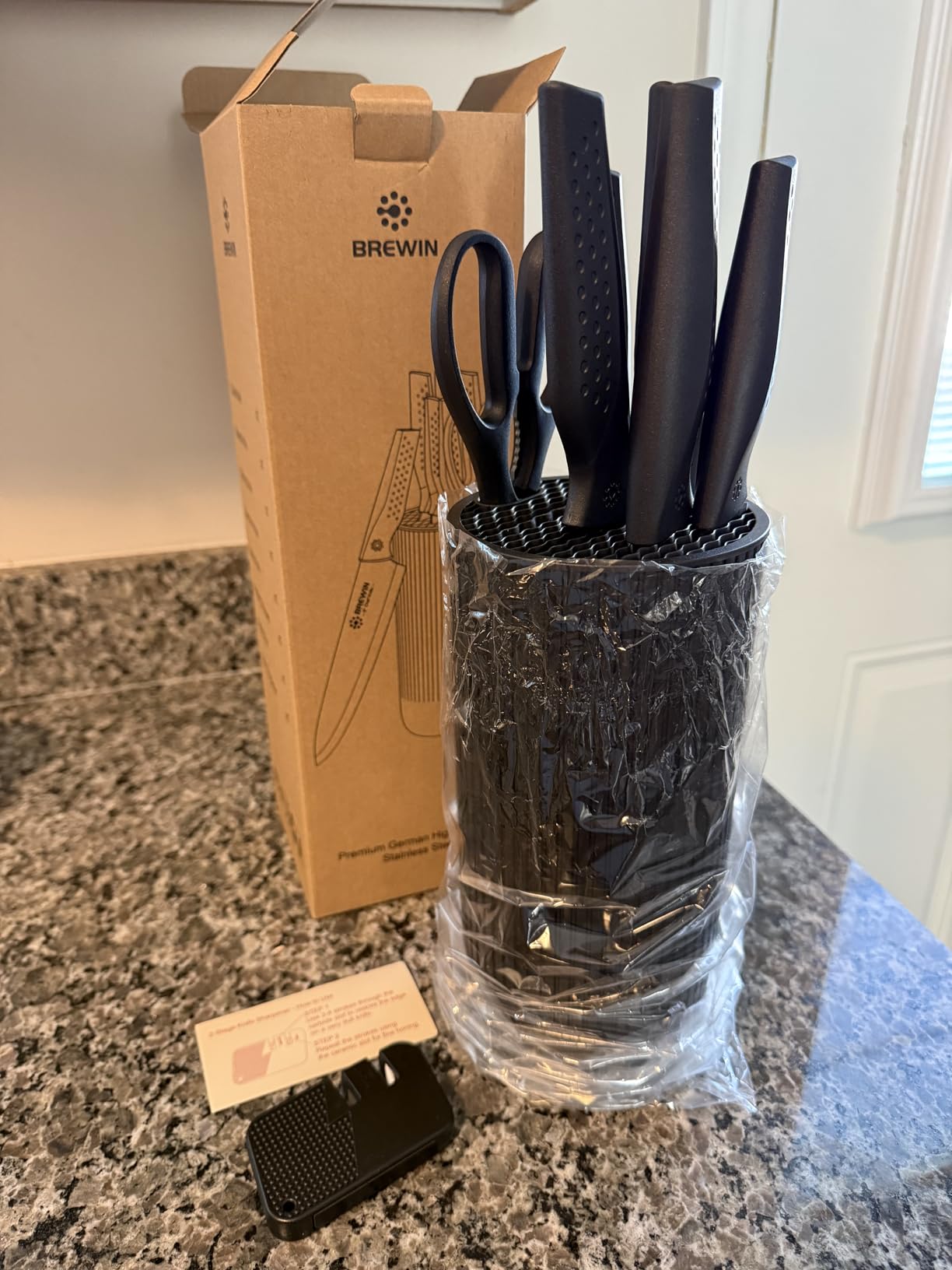 Brewin Knife Set, 8PC Kitchen Knife Set with Universal Block and Scissors customer photo 1