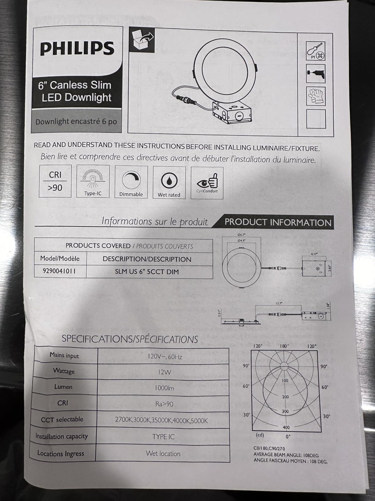 PHILIPS LED 60W Slim 6-inch Canless Downlight, 12-Pack customer photo 1