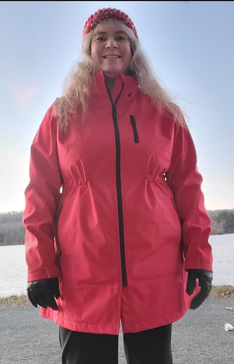 CREATMO US Women's Lightweight Waterproof Long Softshell Tactical Jacket Fleece Lined Windbreaker customer photo 1